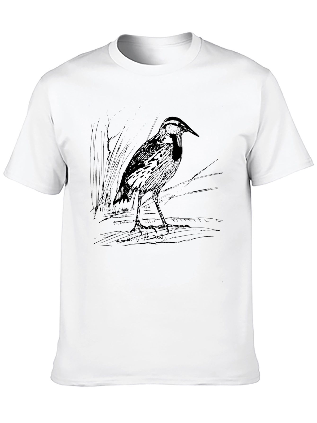 Heron Bird Graphic T-Shirt - Unisex Black Tee