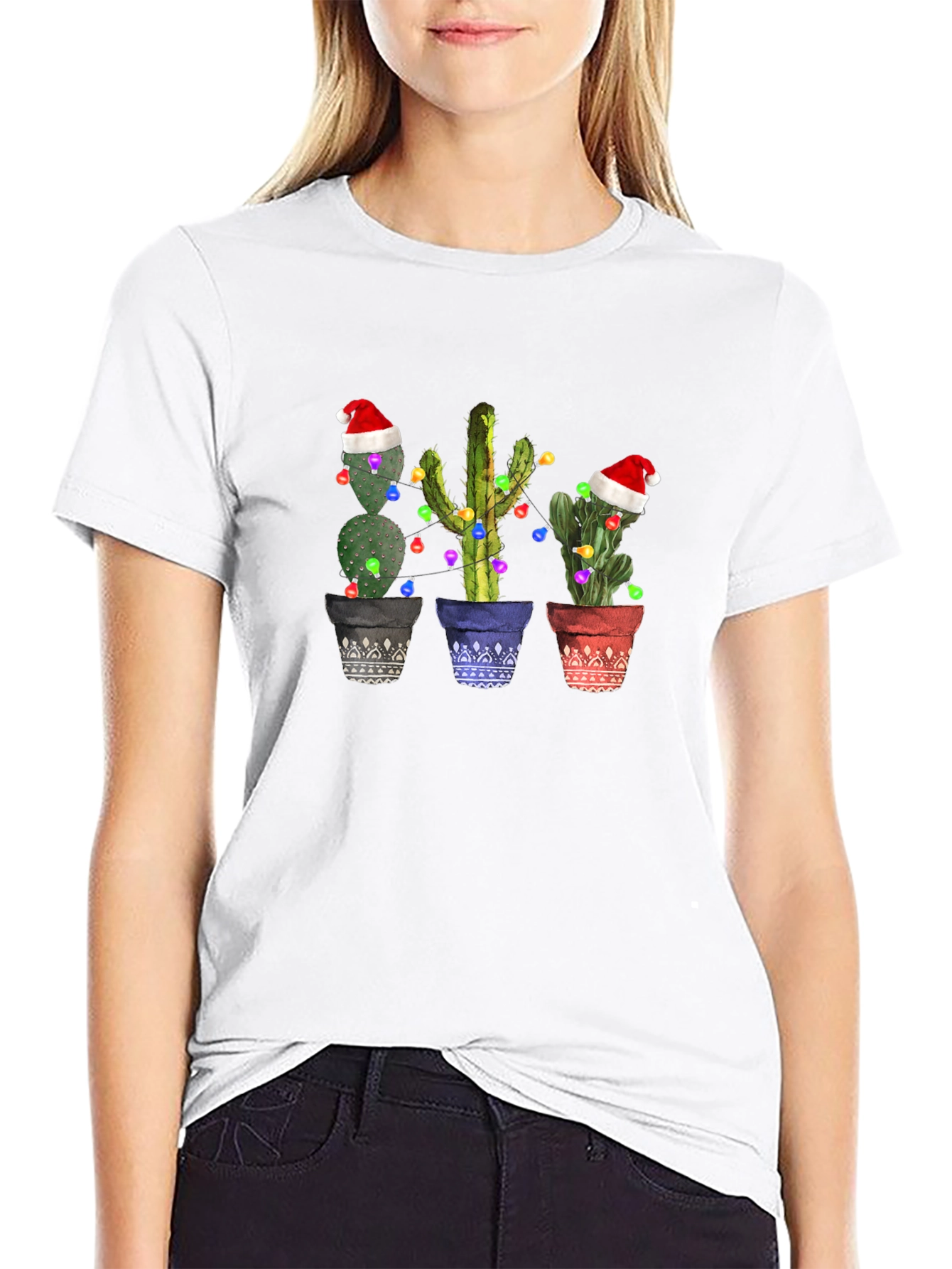 Christmas Cactus Tee - Holiday Desert Fun