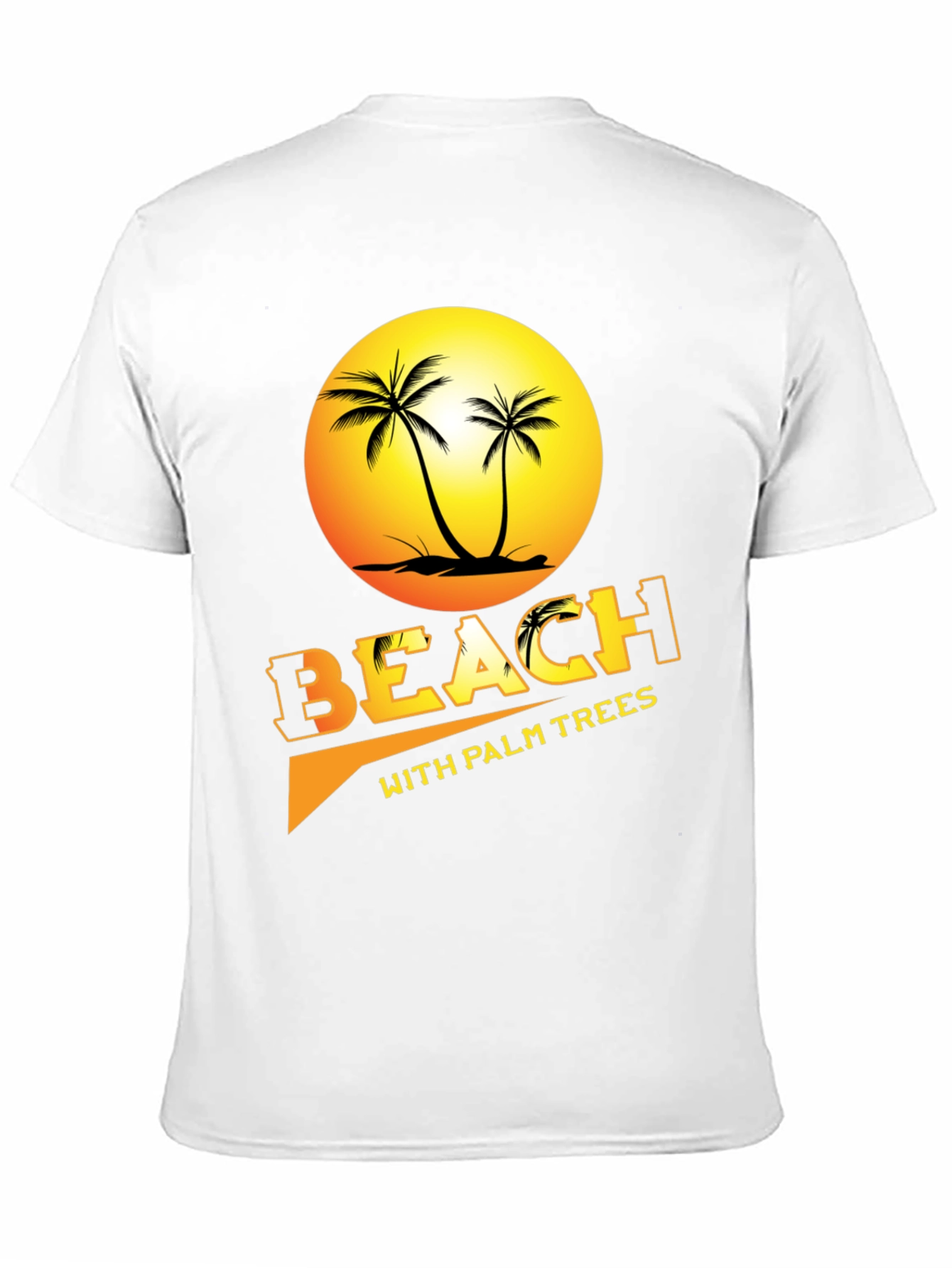 Beach with Palm Trees Graphic Tee