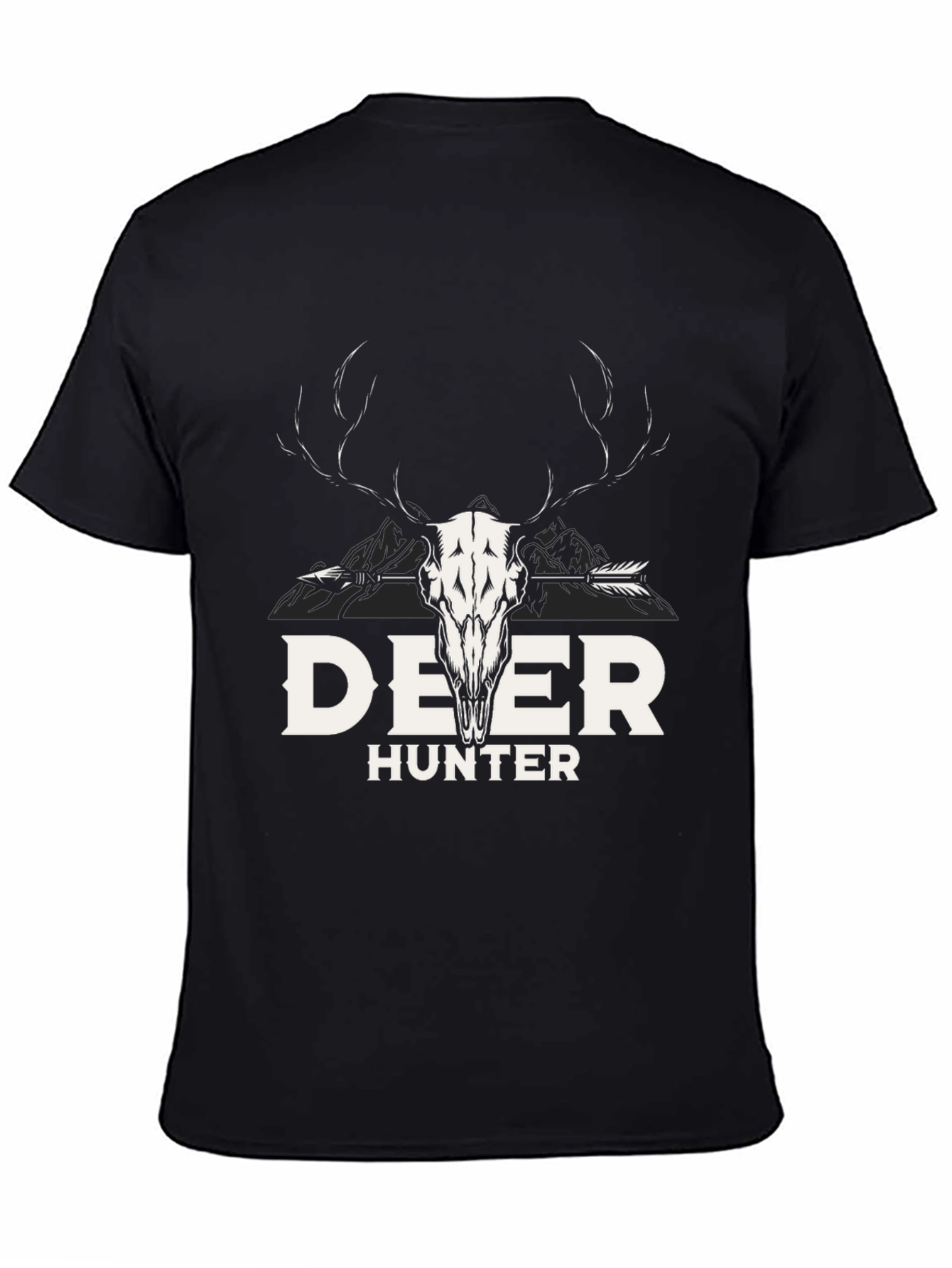 Deer Hunter Graphic Tee - Antler Skull Design
