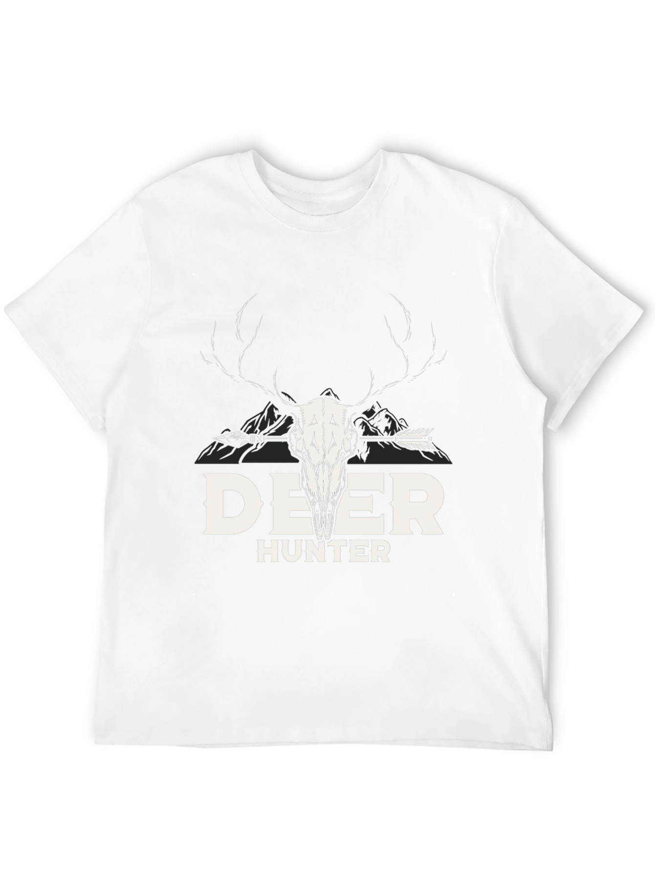 Deer Hunter Graphic Tee - Antler Skull Design