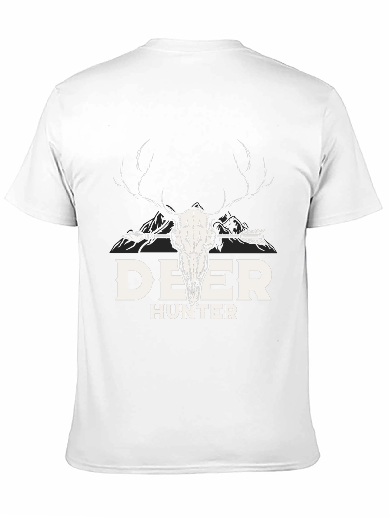 Deer Hunter Graphic Tee - Antler Skull Design