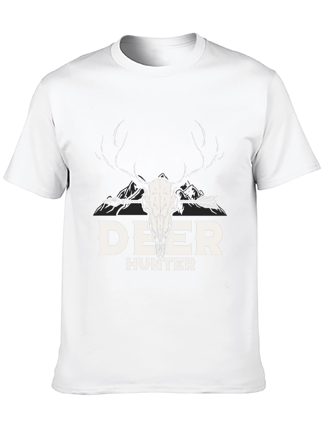 Deer Hunter Graphic Tee - Antler Skull Design