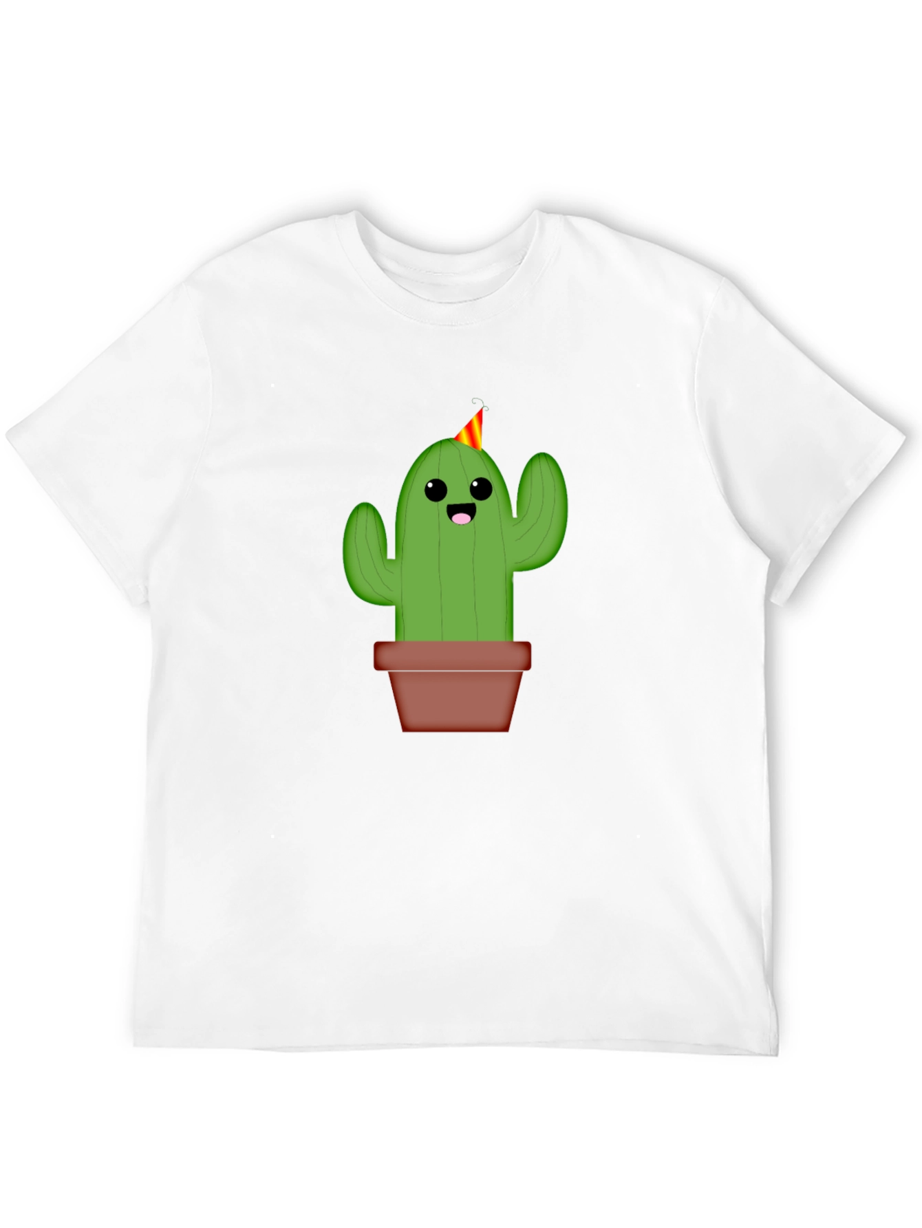 Cute Cactus Graphic Tee - Black