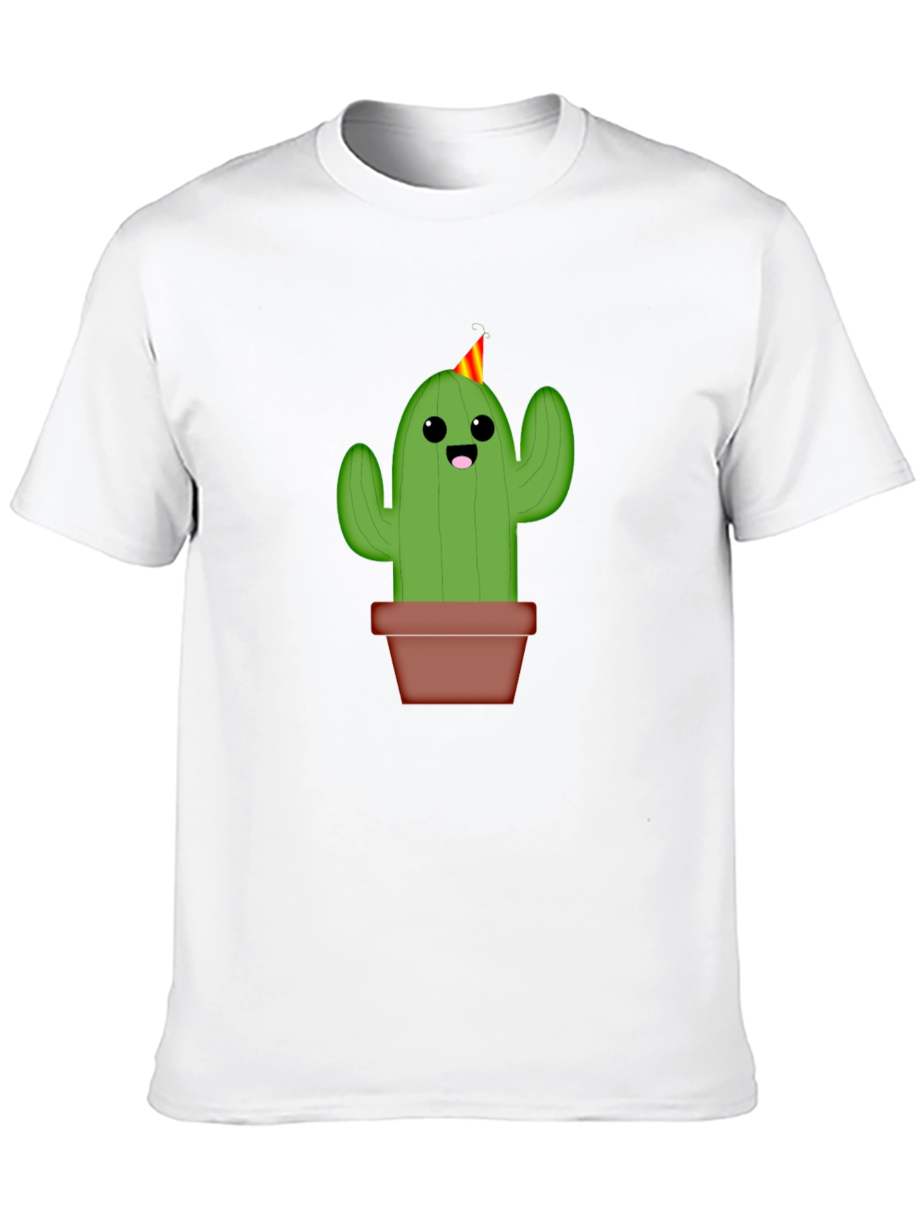 Cute Cactus Graphic Tee - Black