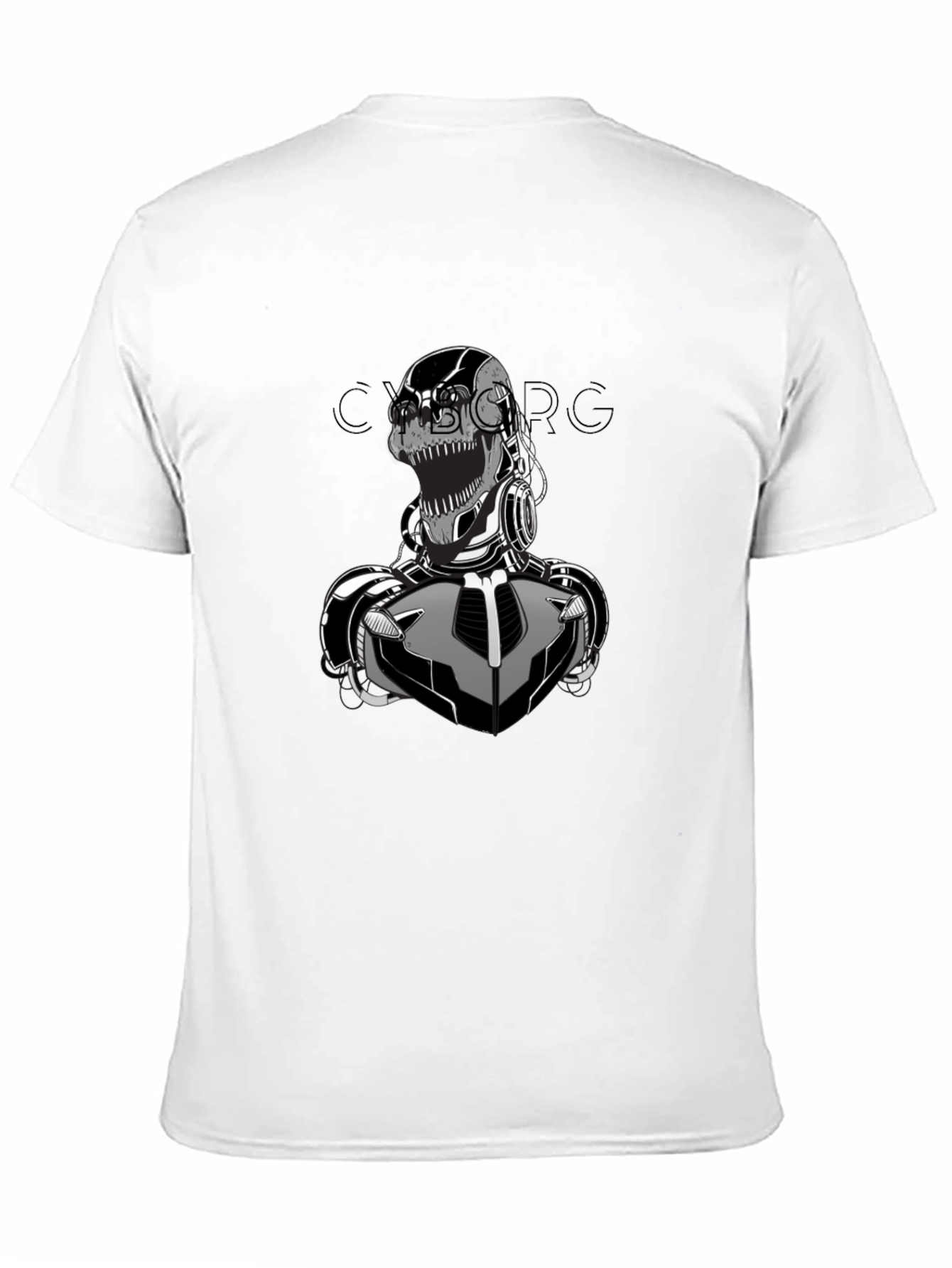Cyborg Graphic Print T-Shirt - Black Cotton Tee