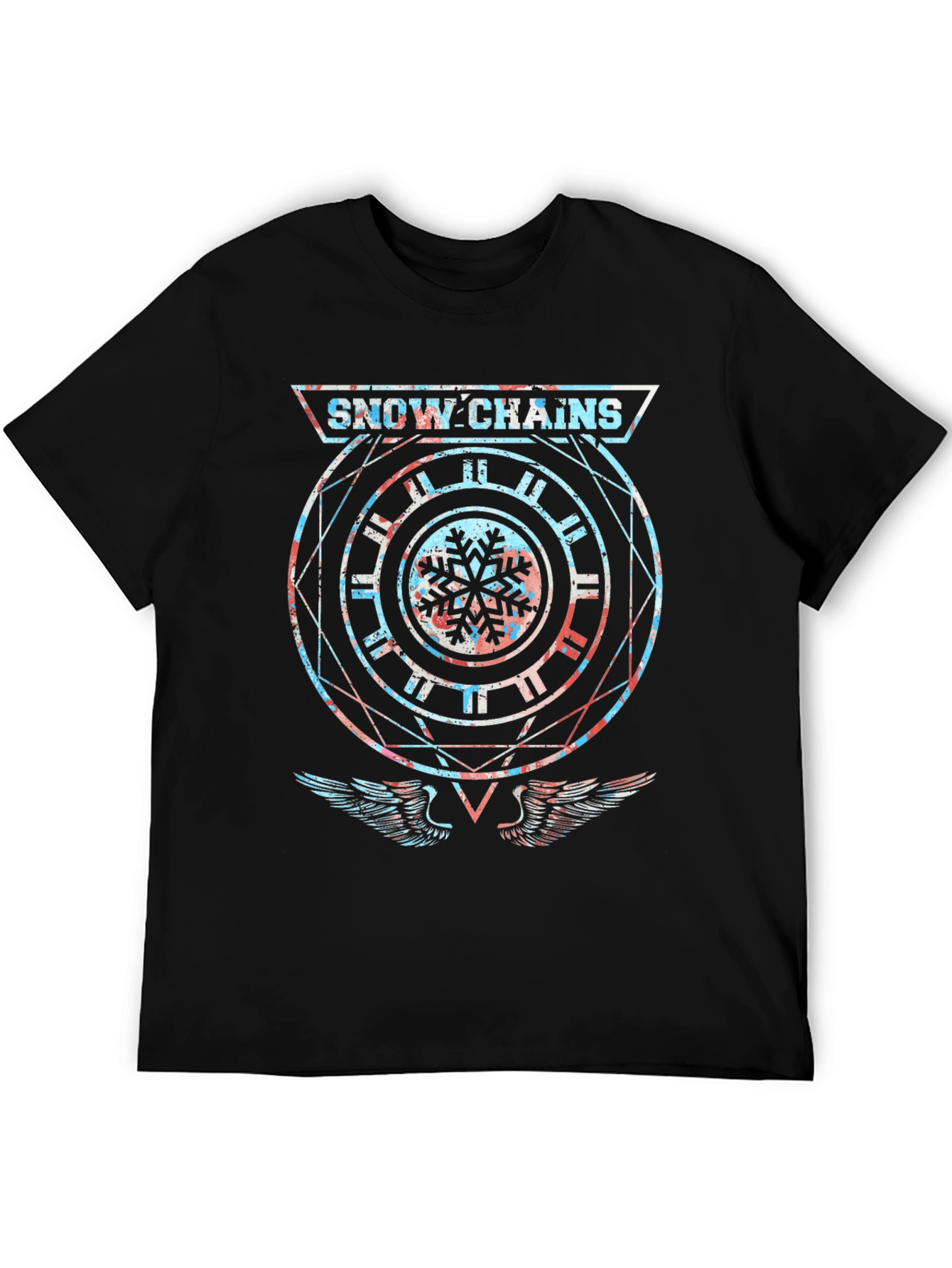 Snow Chains Graphic T-Shirt - Unique Design