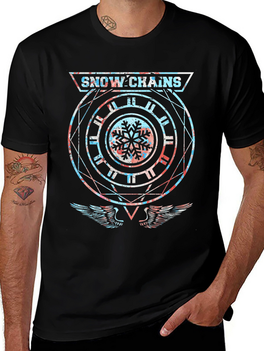 Snow Chains Graphic T-Shirt - Unique Design