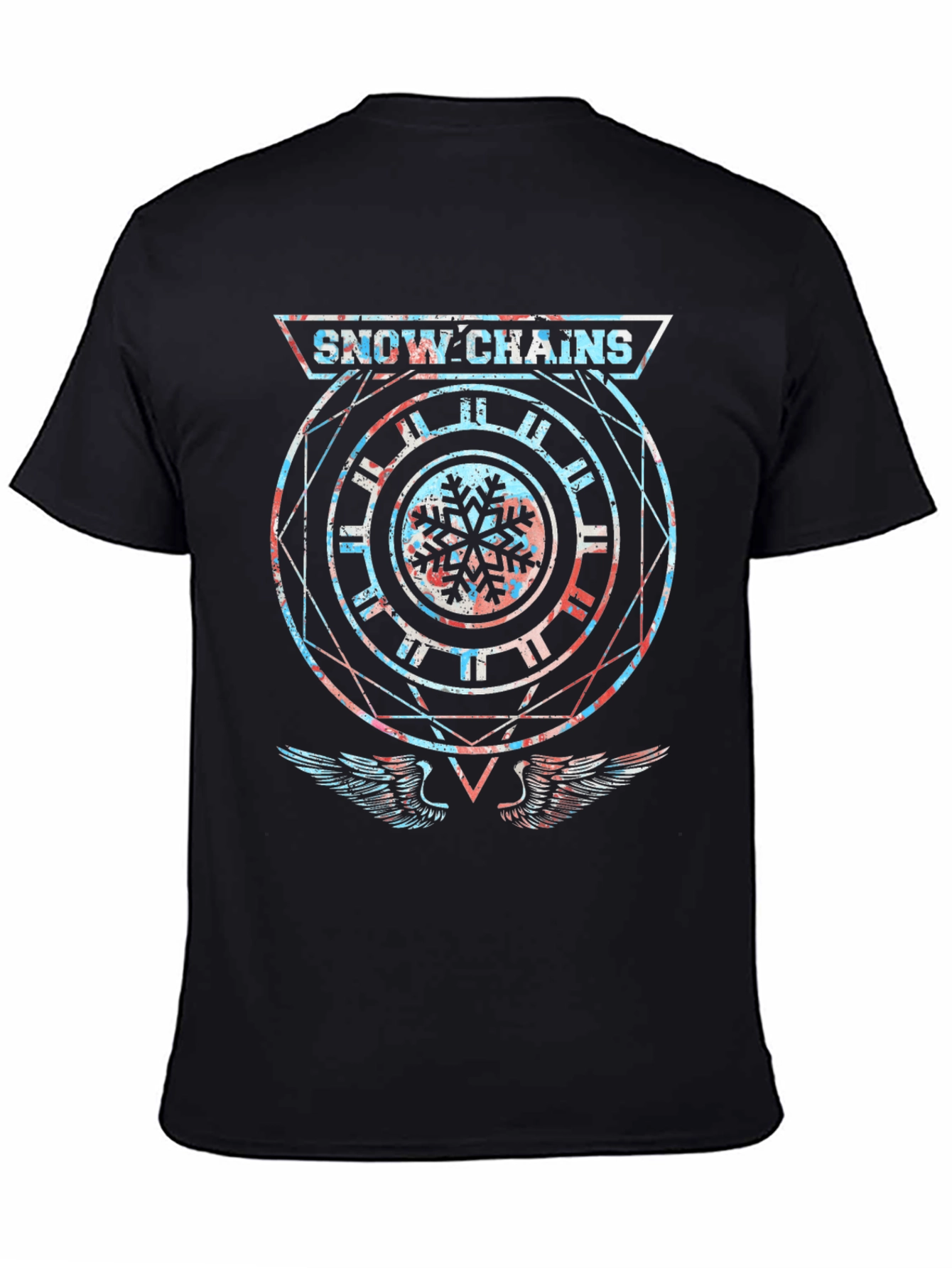 Snow Chains Graphic T-Shirt - Unique Design