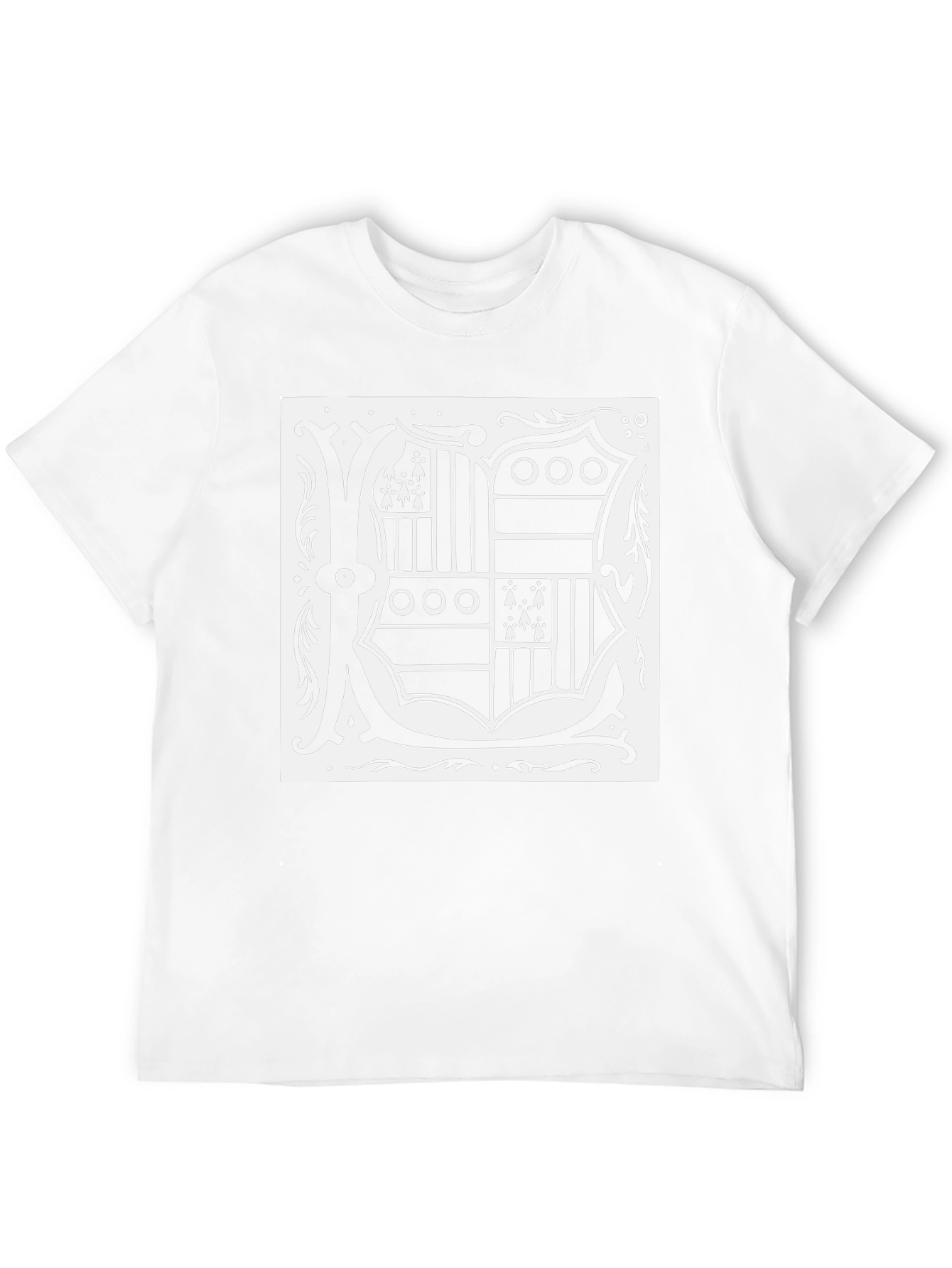Black T-Shirt with Ornate Letter K Design