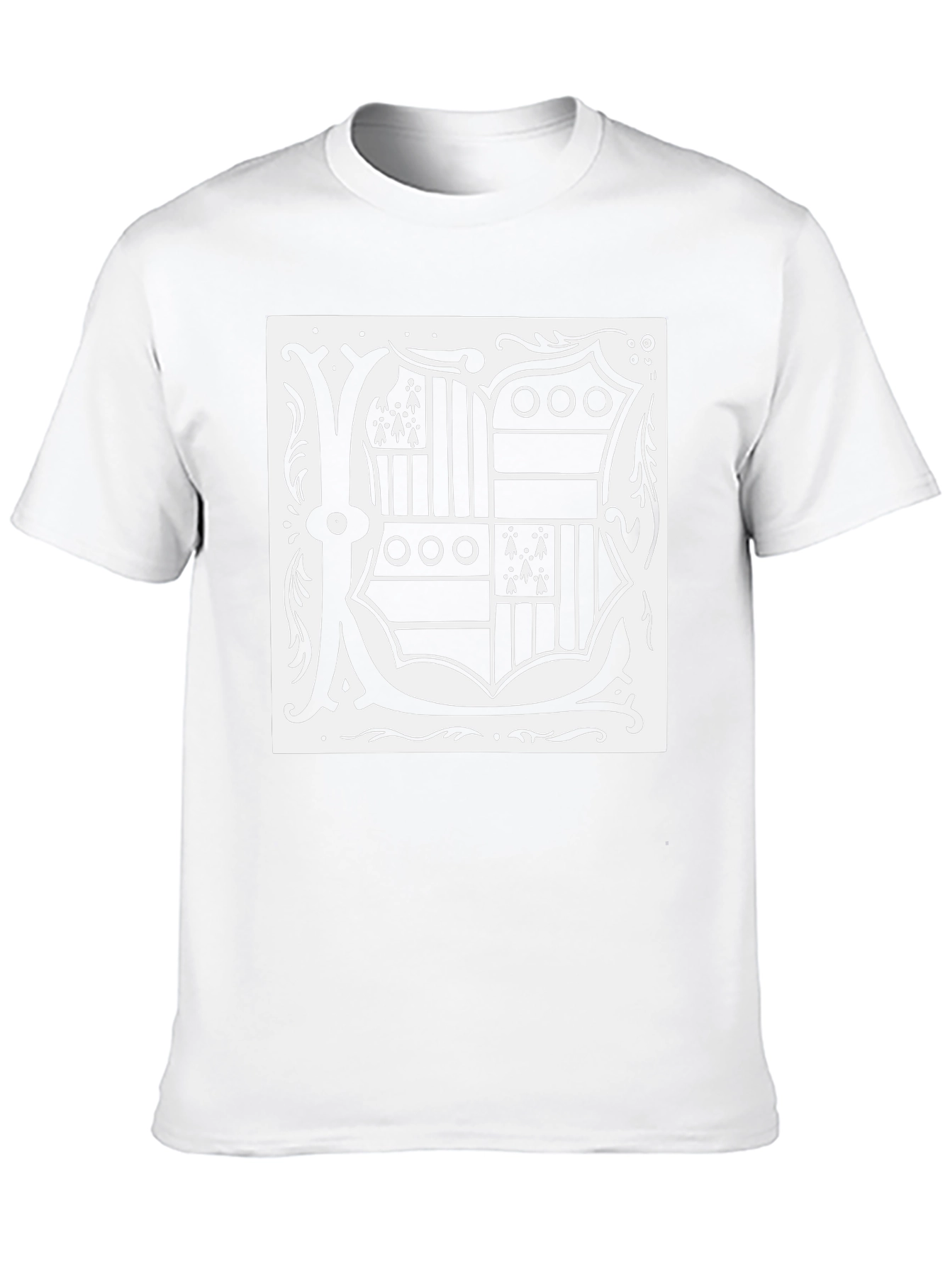 Black T-Shirt with Ornate Letter K Design