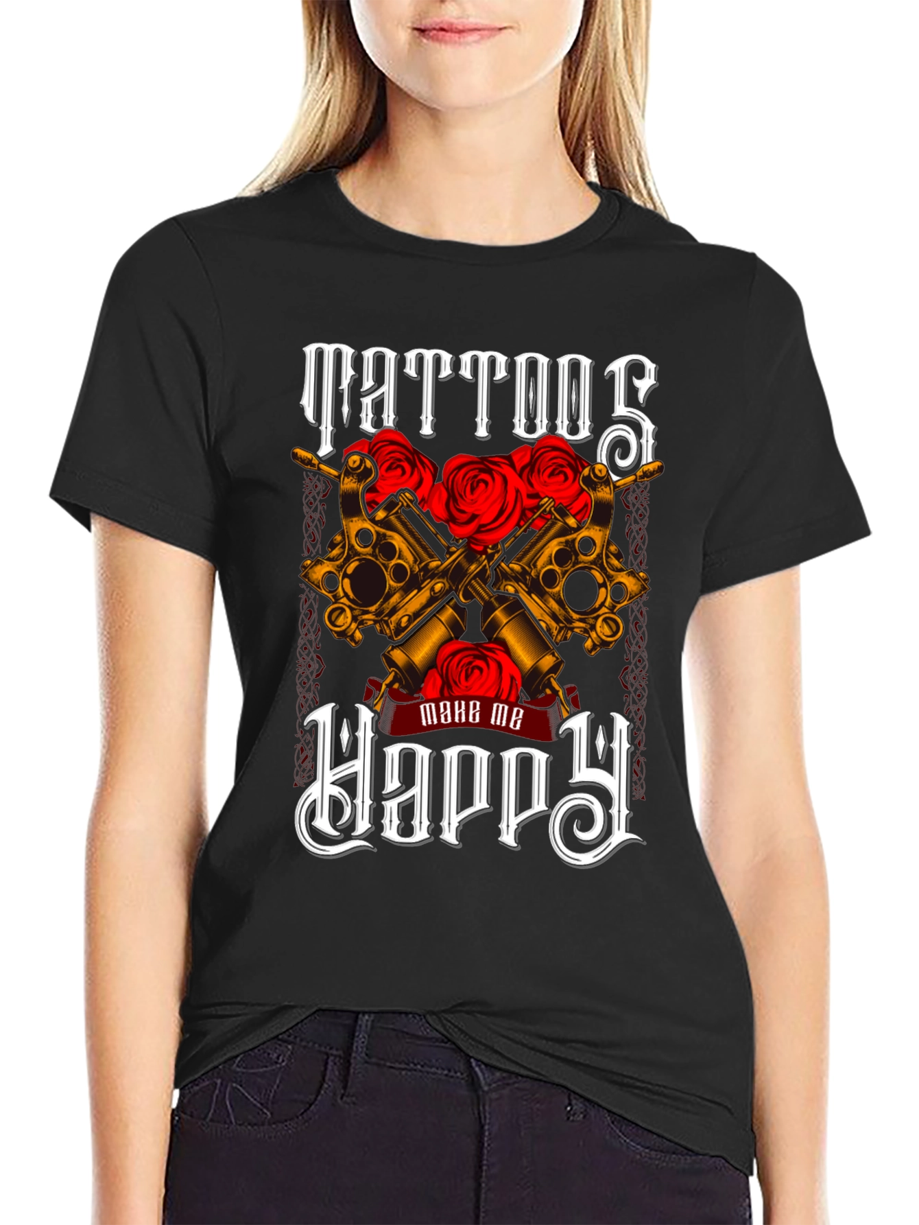 Tattoos Make Me Happy Graphic Tee