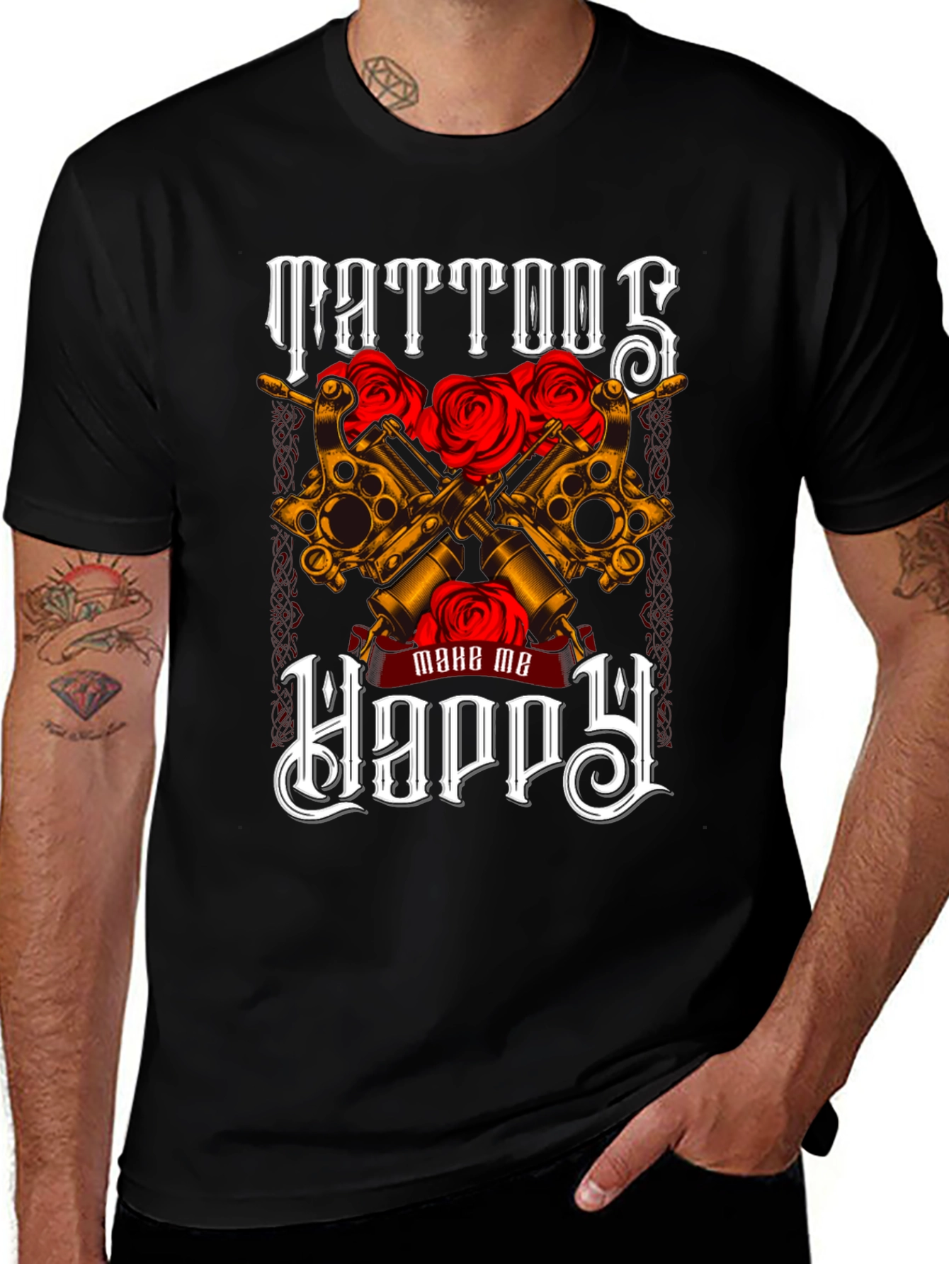 Tattoos Make Me Happy Graphic Tee
