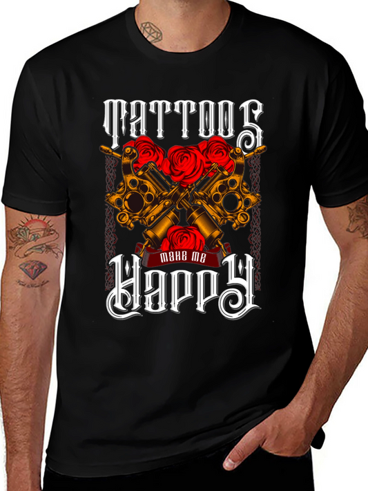 Tattoos Make Me Happy Graphic Tee