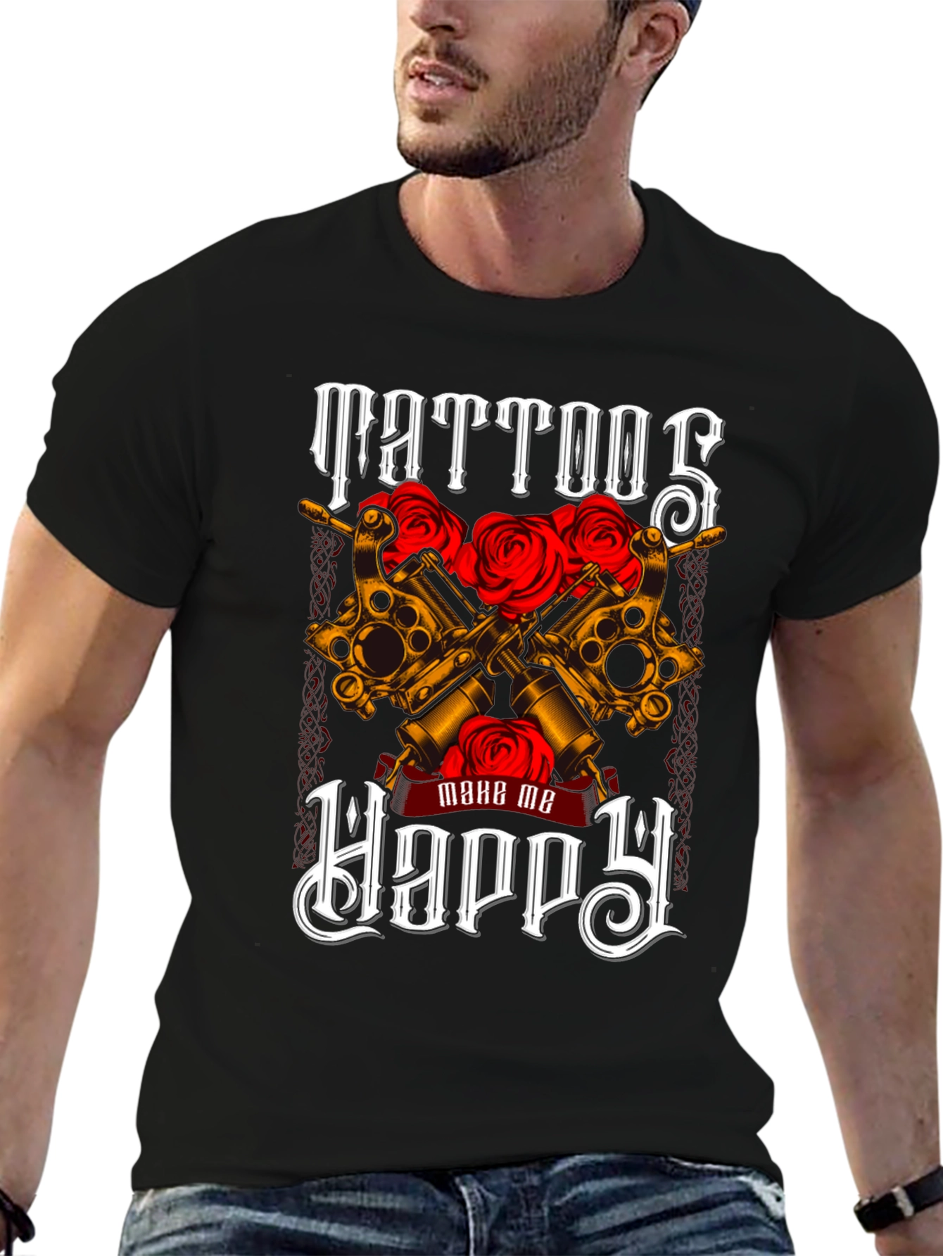 Tattoos Make Me Happy Graphic Tee