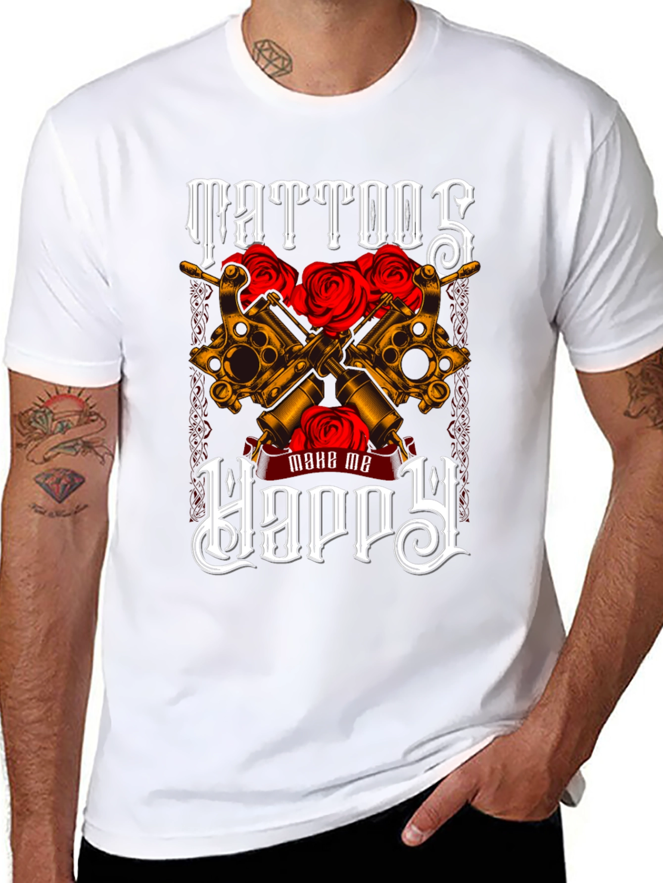 Tattoos Make Me Happy Graphic Tee