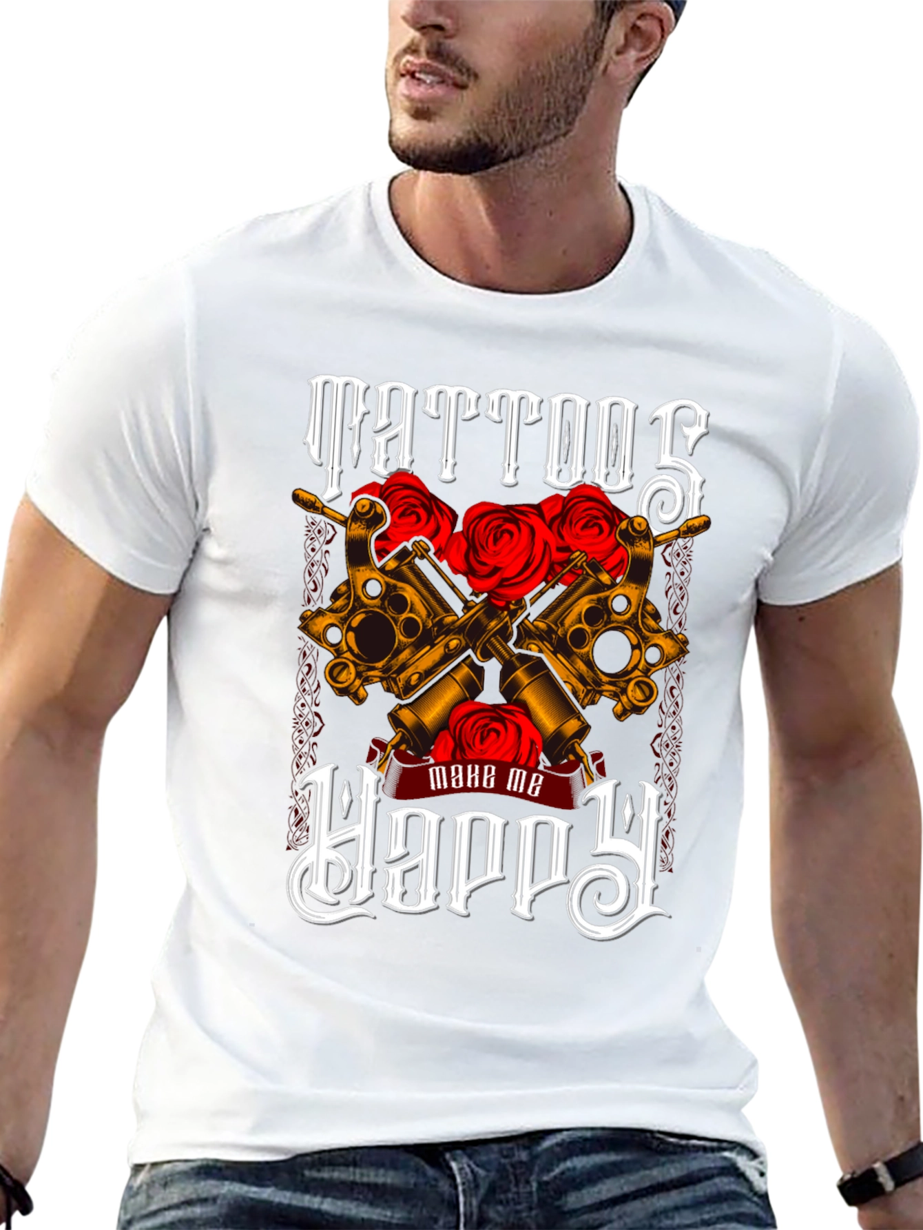 Tattoos Make Me Happy Graphic Tee