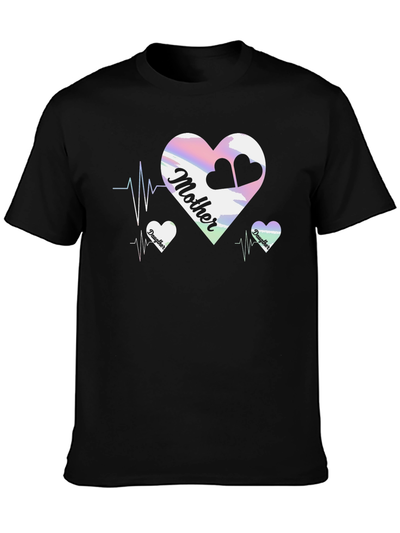 Mother & Daughter Matching Heartbeat T-Shirt