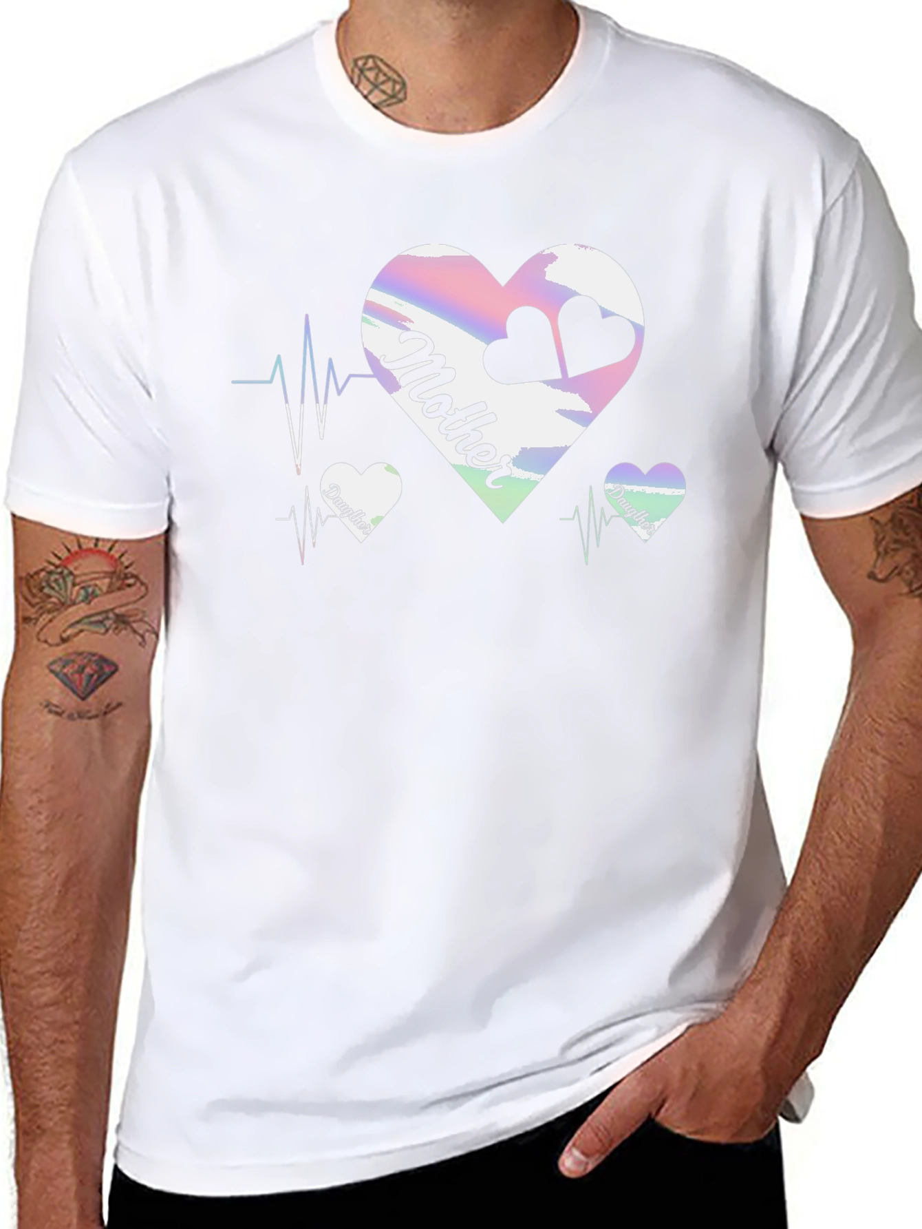 Mother & Daughter Matching Heartbeat T-Shirt