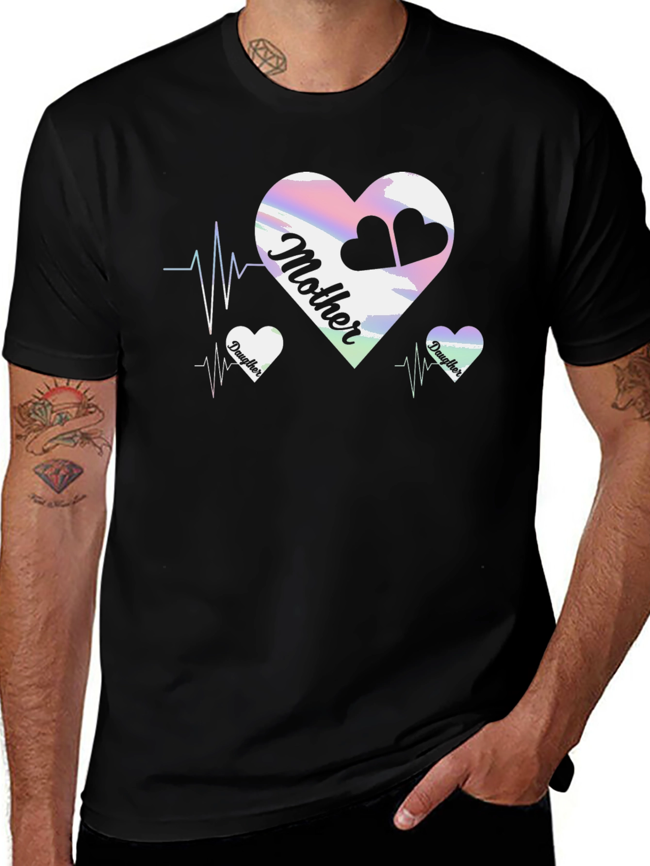 Mother & Daughter Matching Heartbeat T-Shirt