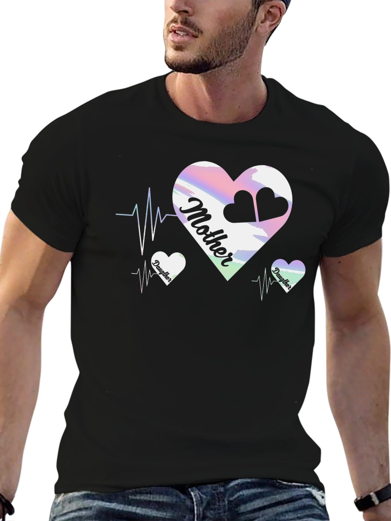 Mother & Daughter Matching Heartbeat T-Shirt