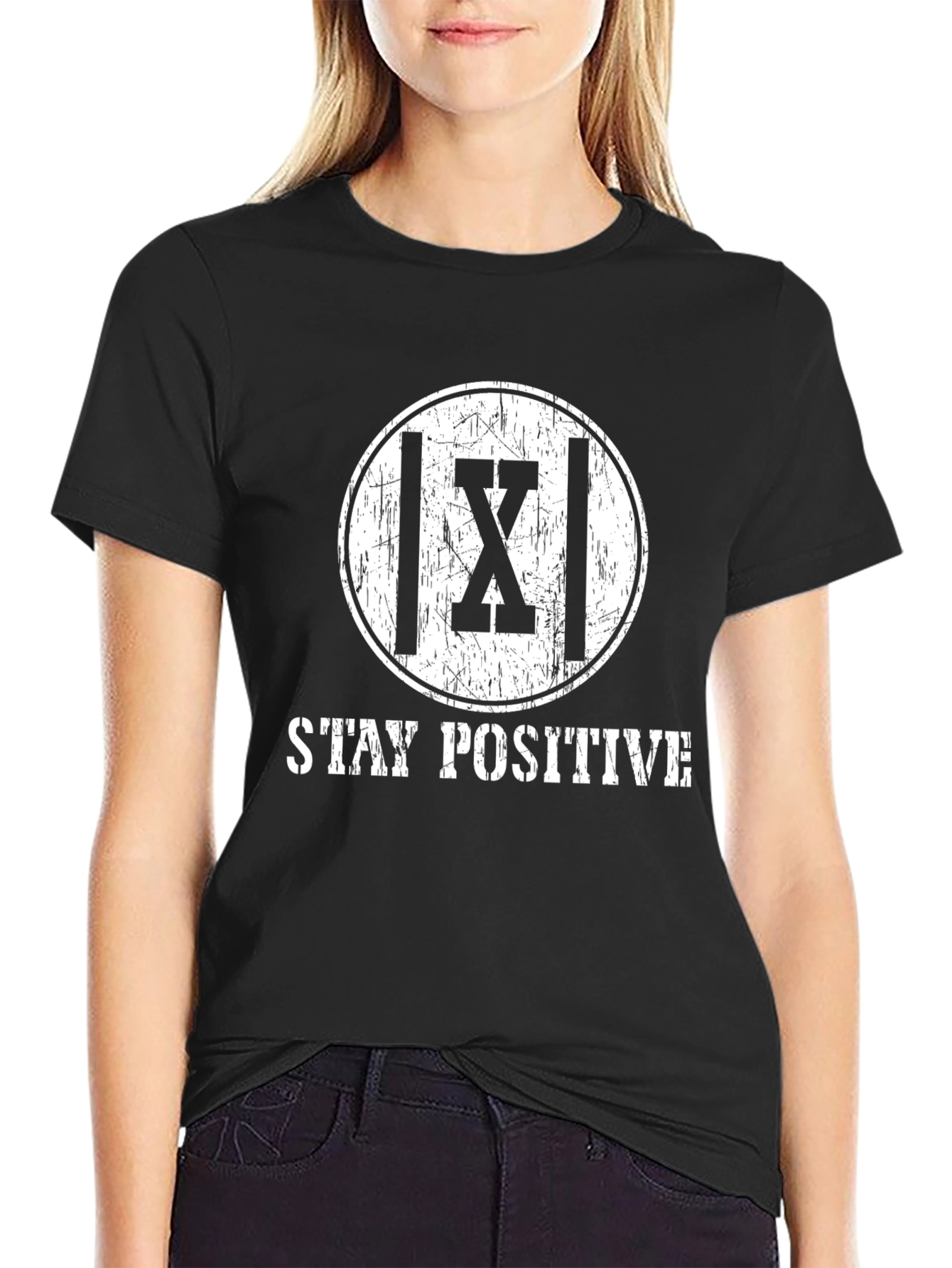 Stay Positive Graphic Tee -  Unique Design