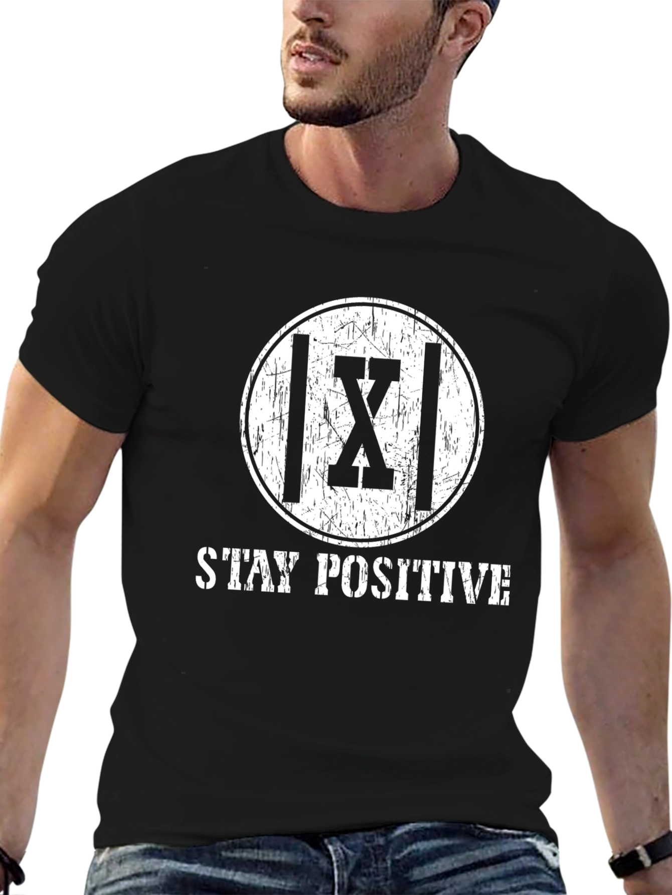Stay Positive Graphic Tee -  Unique Design