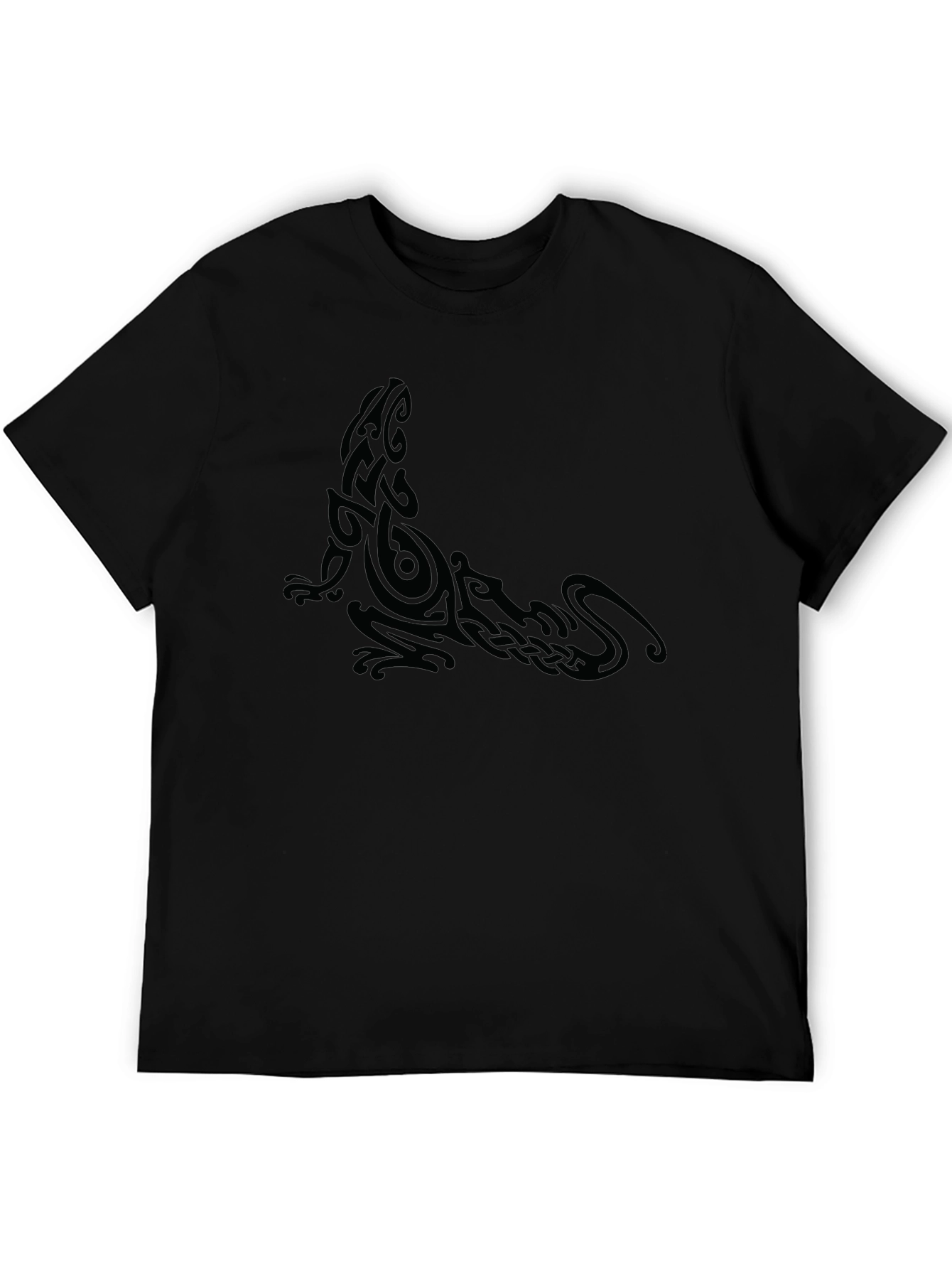 Tribal Gecko Black T-Shirt