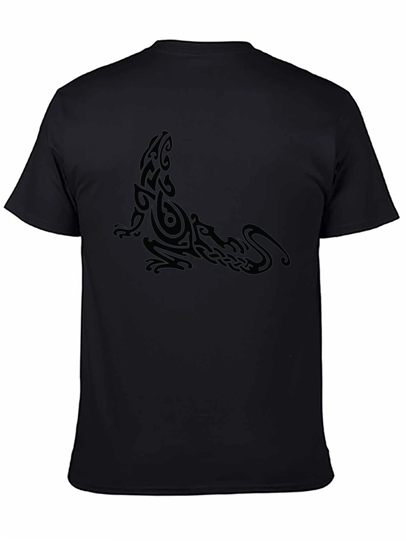 Tribal Gecko Black T-Shirt