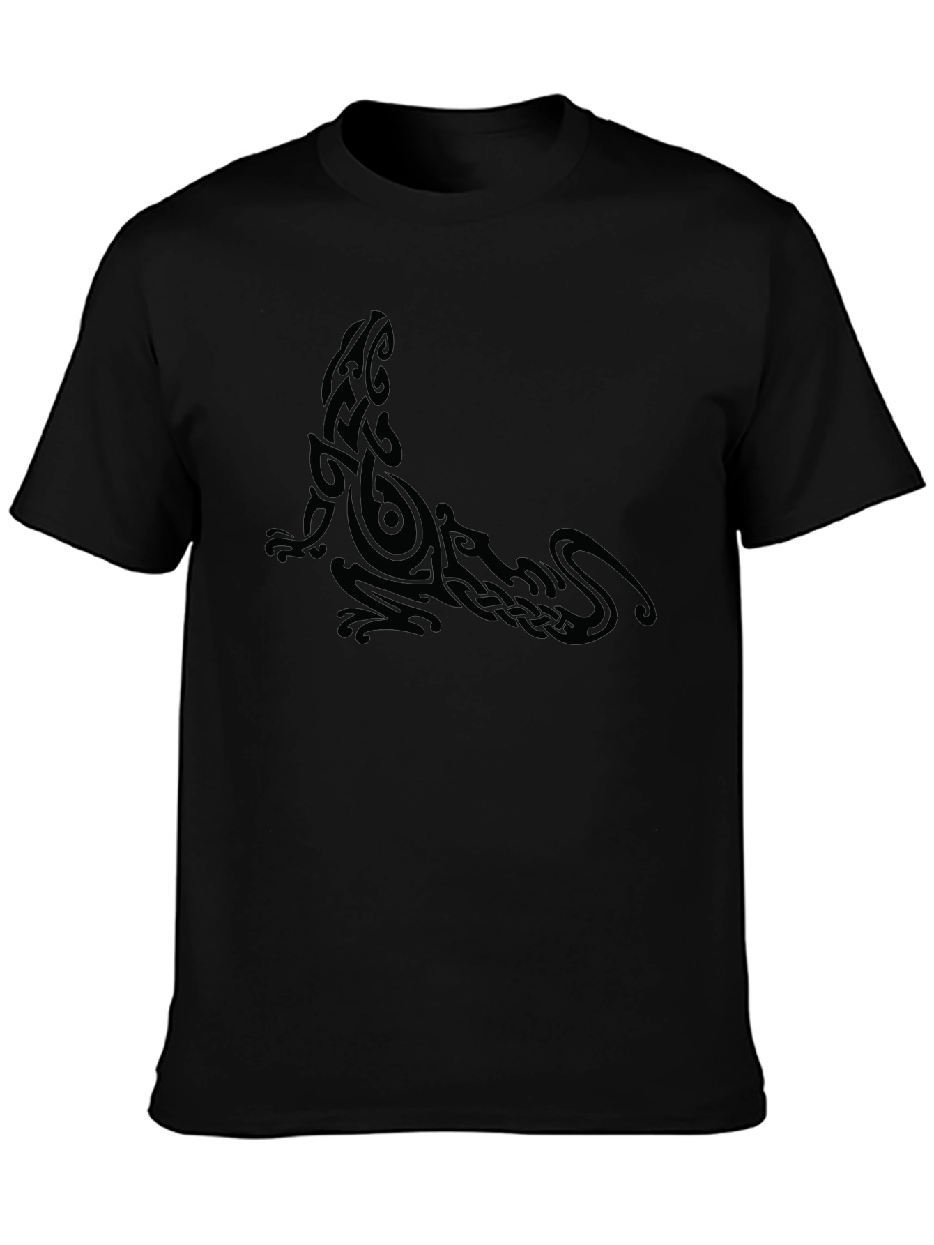 Tribal Gecko Black T-Shirt