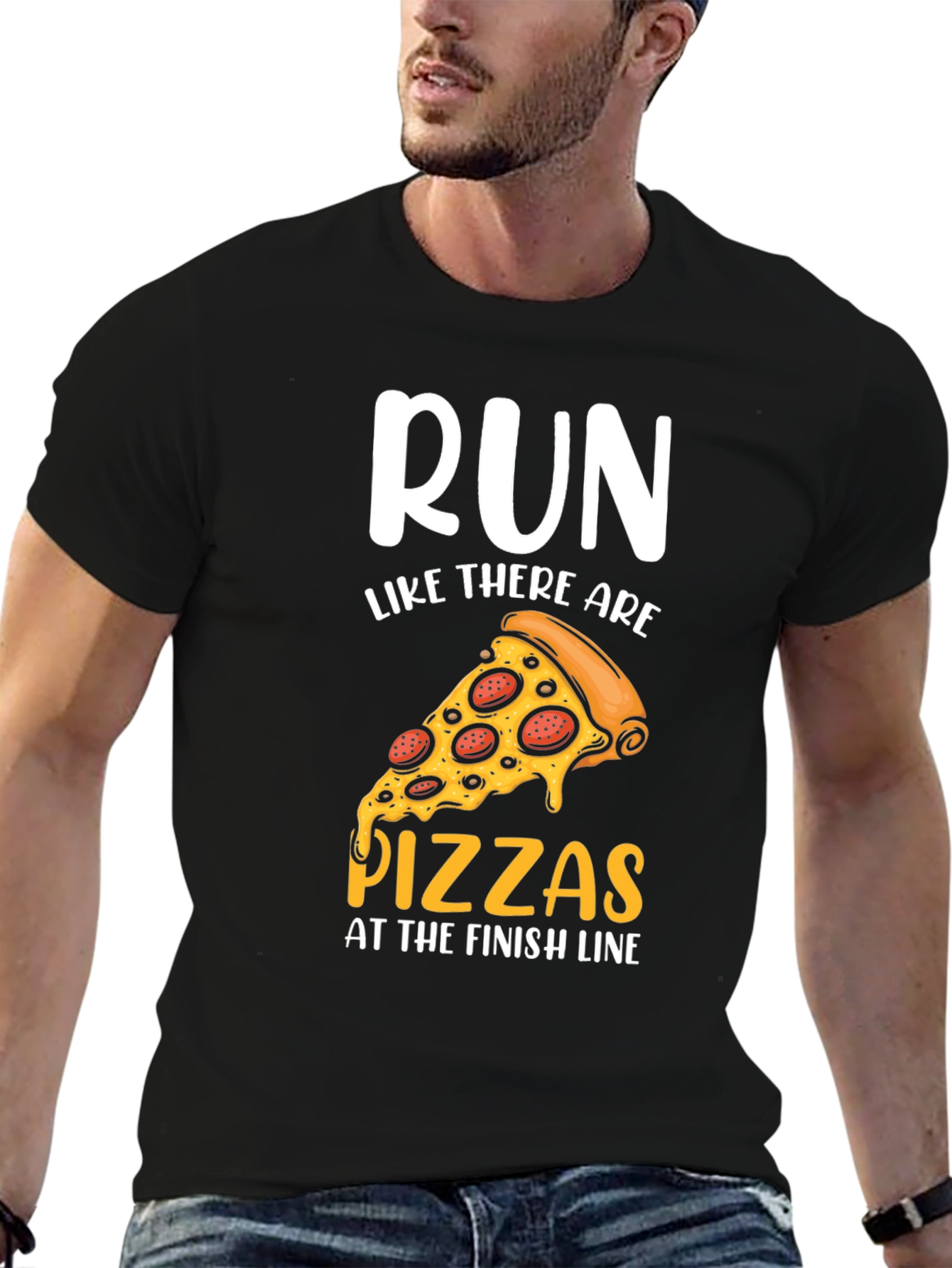 Run for Pizza T-Shirt - Funny Foodie Apparel