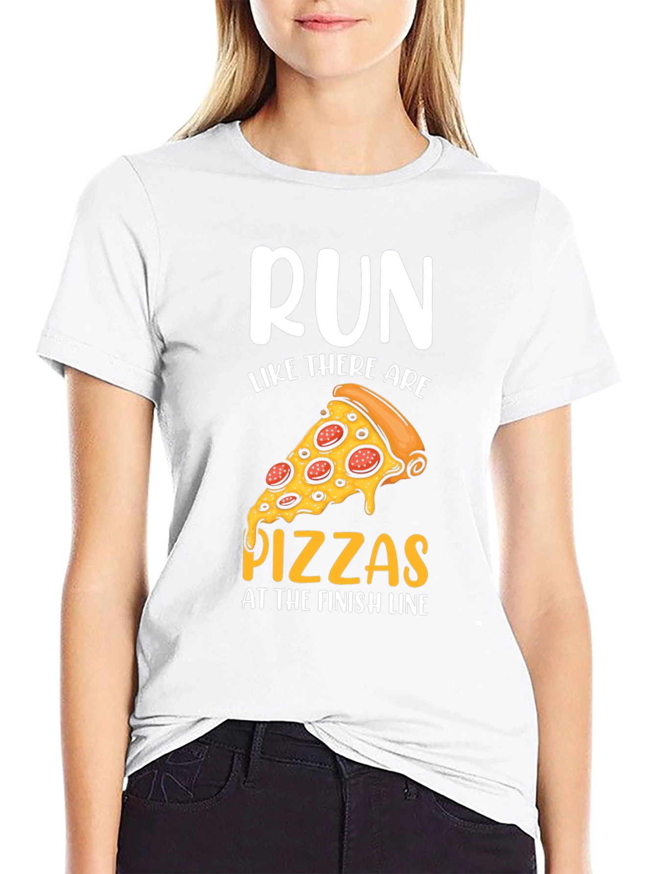 Run for Pizza T-Shirt - Funny Foodie Apparel