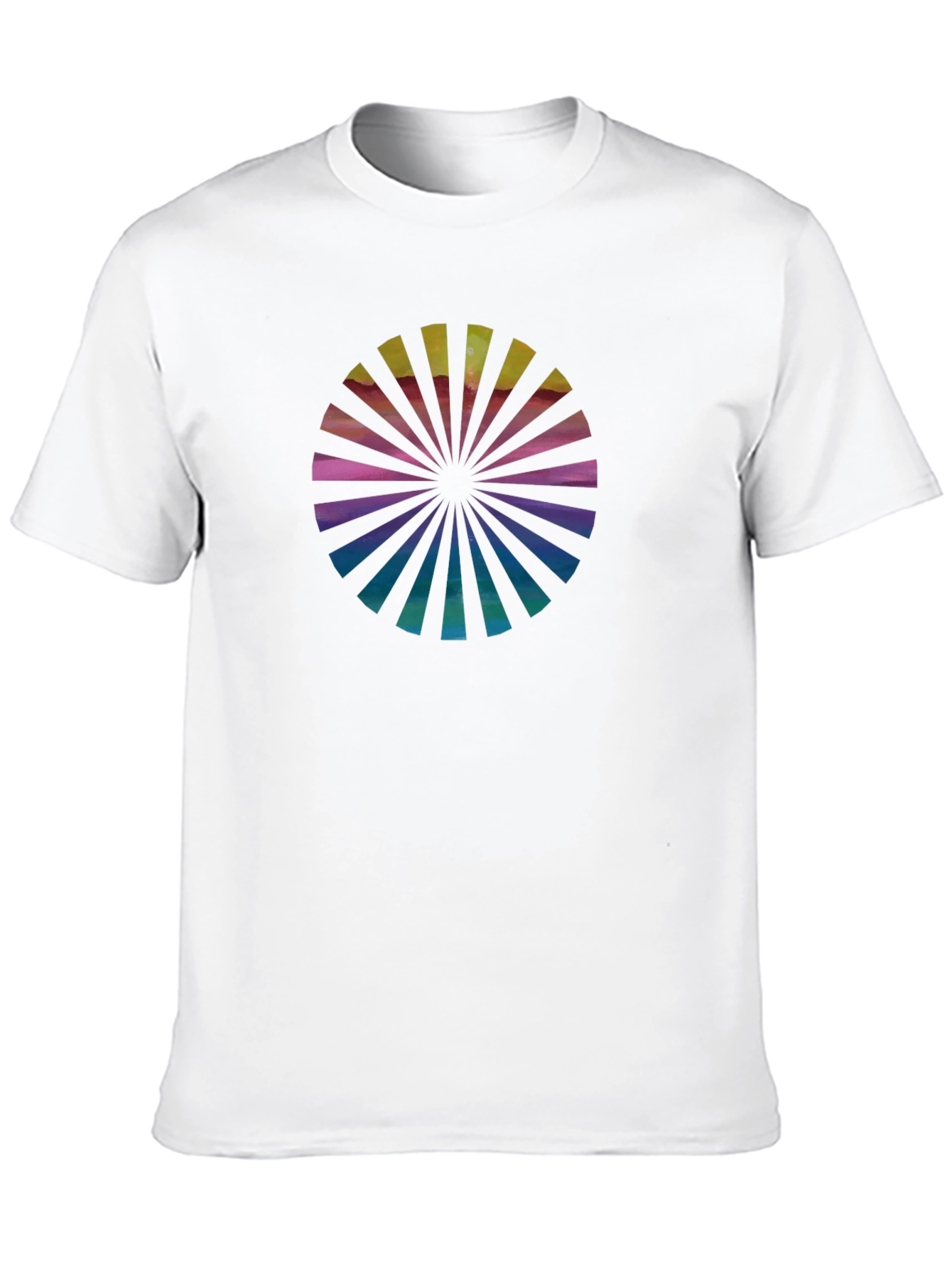 Retro Circle Graphic Black Tee - Casual Style