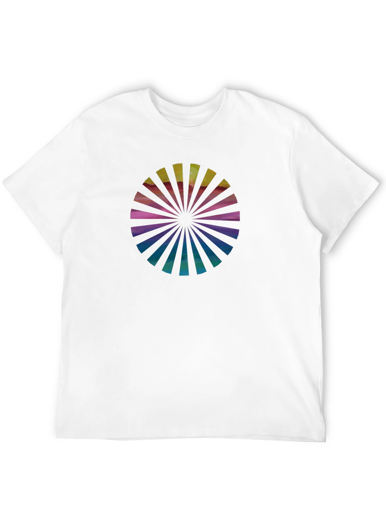 Retro Circle Graphic Black Tee - Casual Style
