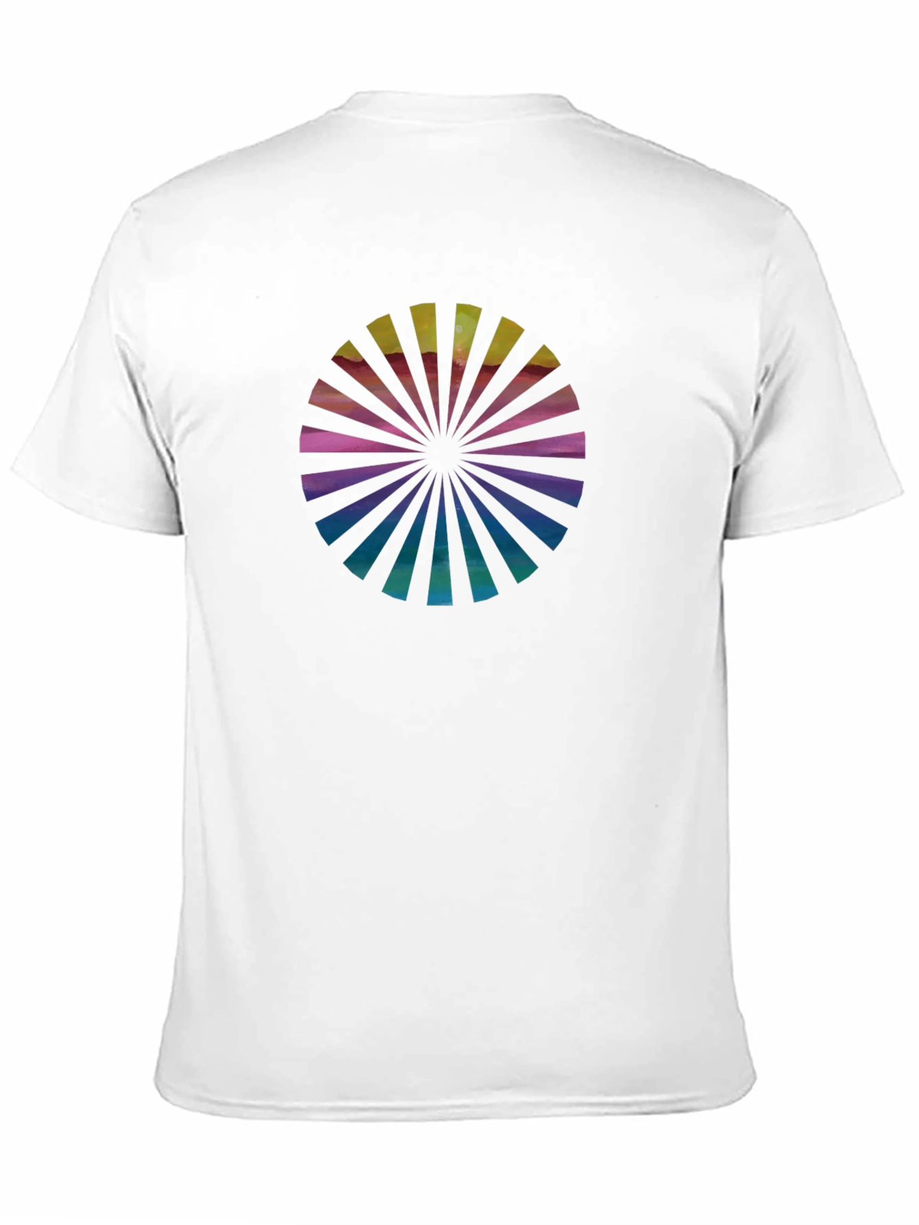 Retro Circle Graphic Black Tee - Casual Style