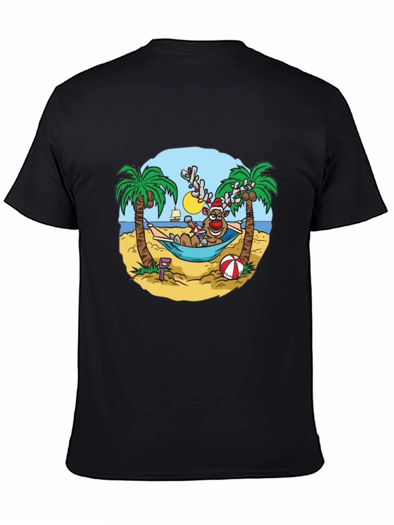 Reindeer Holiday Beach T-Shirt