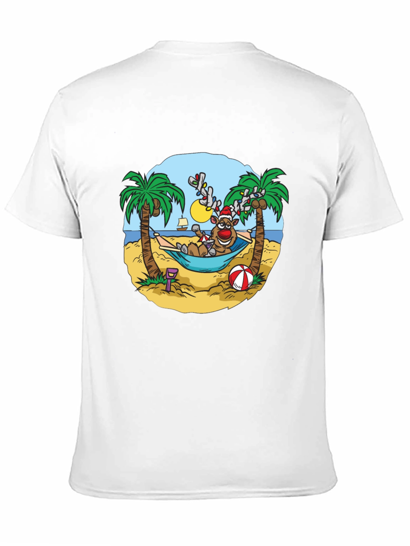 Reindeer Holiday Beach T-Shirt