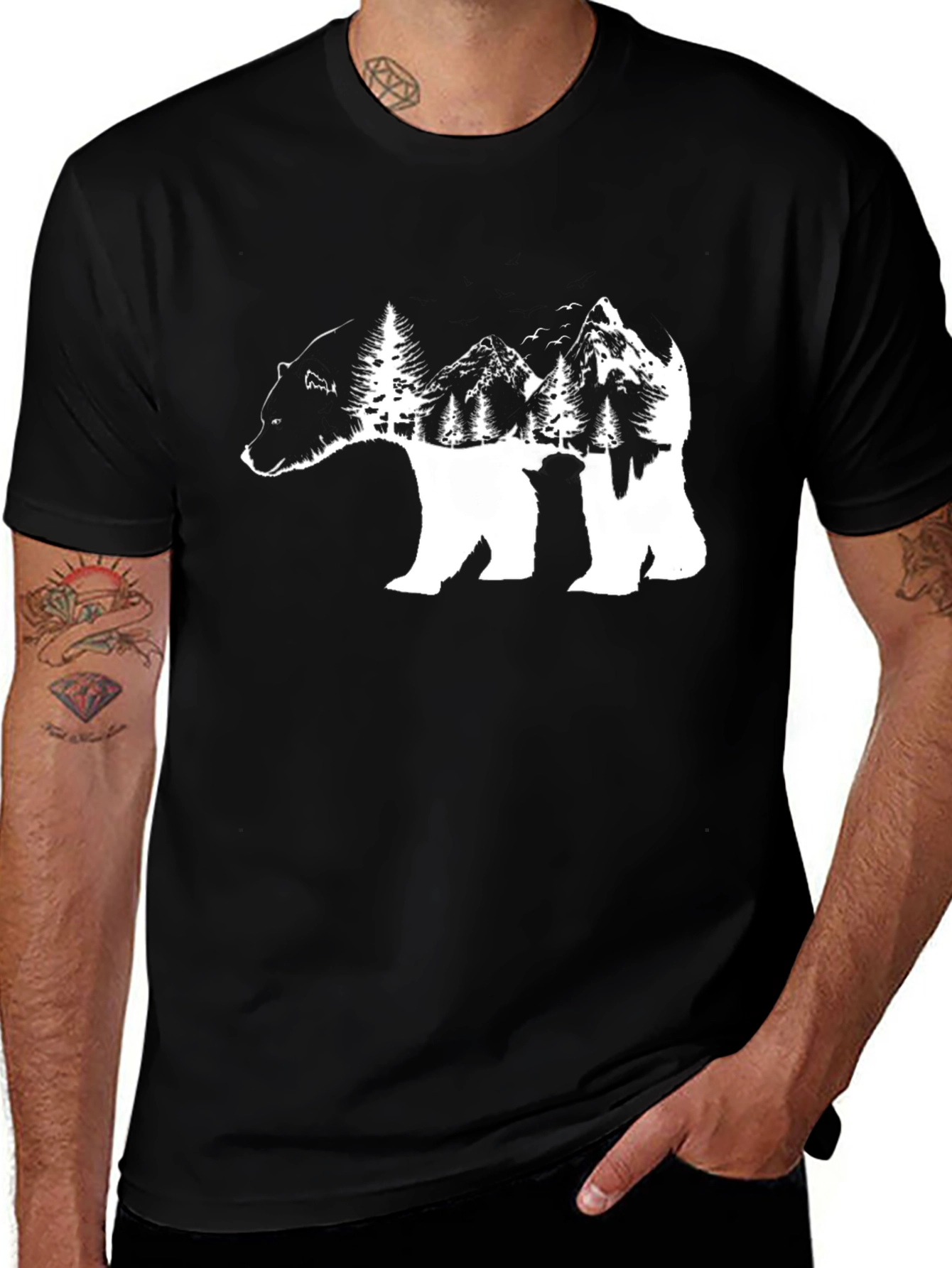Bear Mountain Graphic Tee - Black