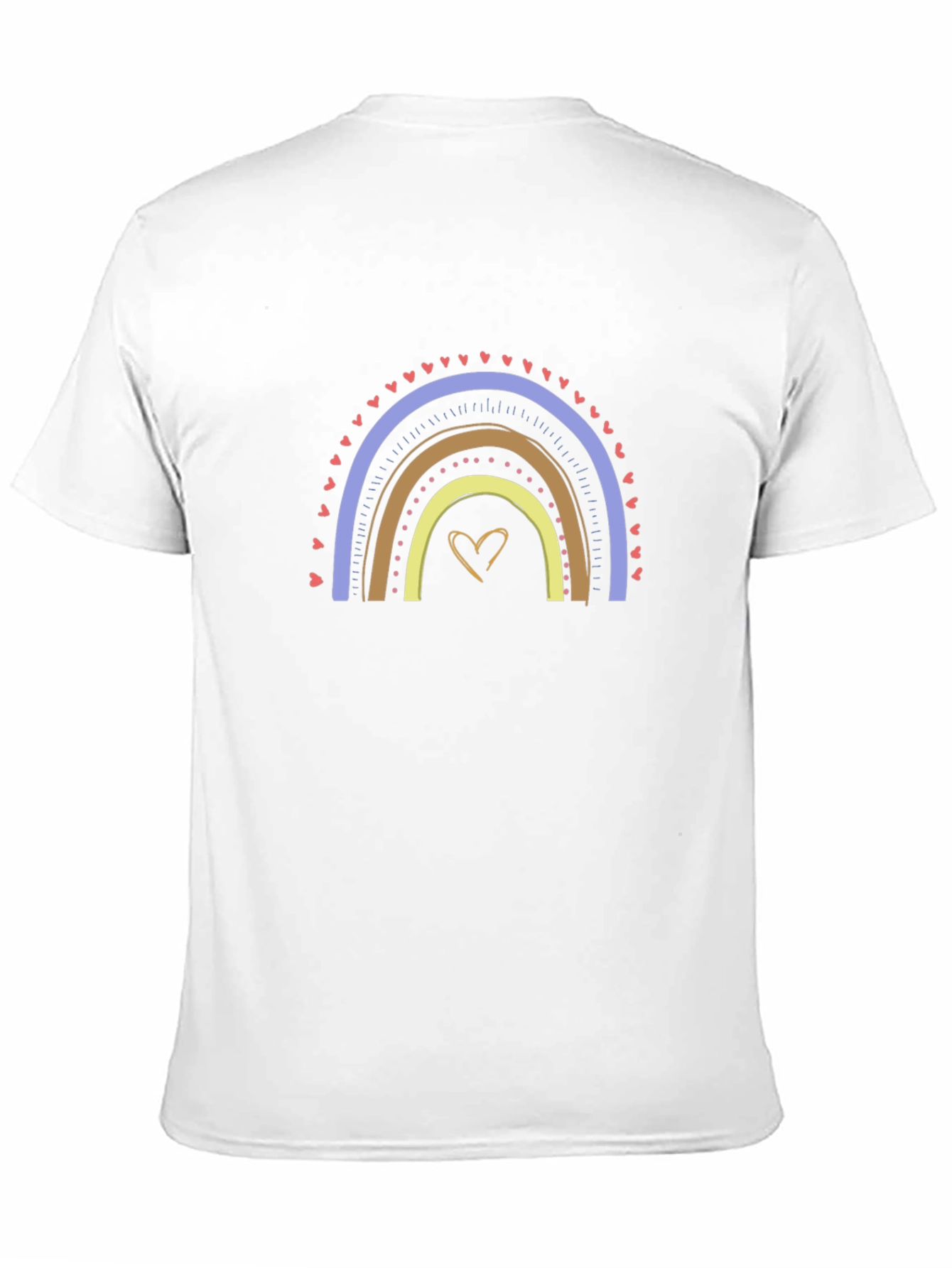Rainbow Heart Graphic T-Shirt - Casual Black Tee