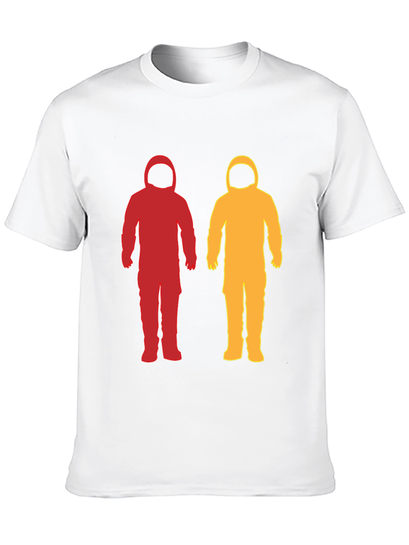Astronaut Duo Graphic Tee - Spaceman Silhouette T-Shirt