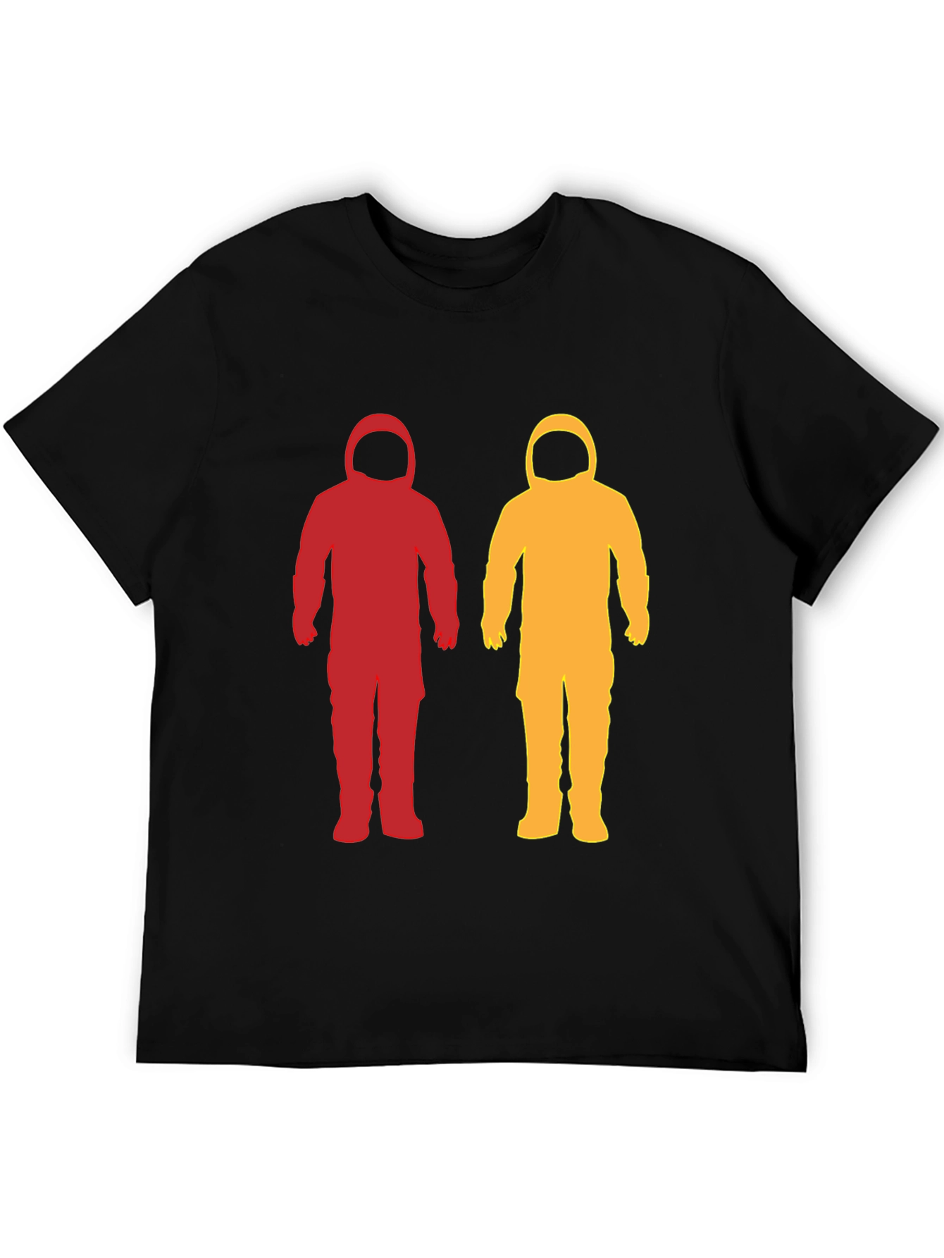 Astronaut Duo Graphic Tee - Spaceman Silhouette T-Shirt