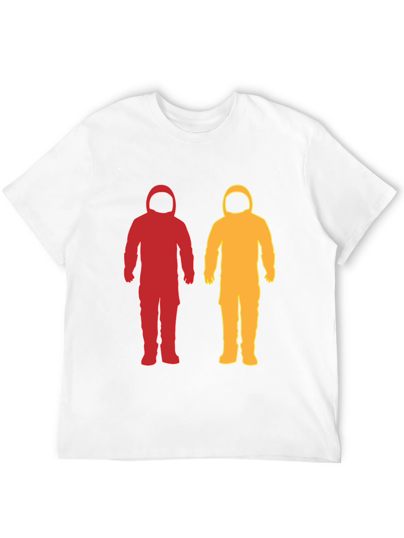 Astronaut Duo Graphic Tee - Spaceman Silhouette T-Shirt