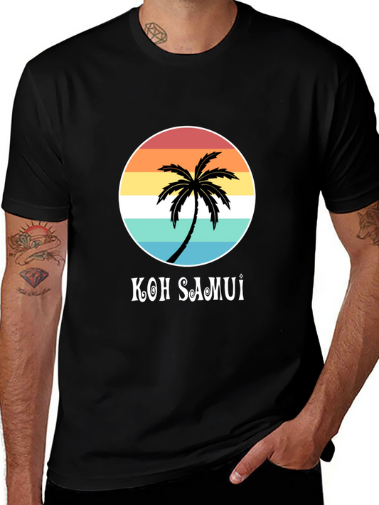 Koh Samui Palm Tree Graphic T-Shirt - Island Style