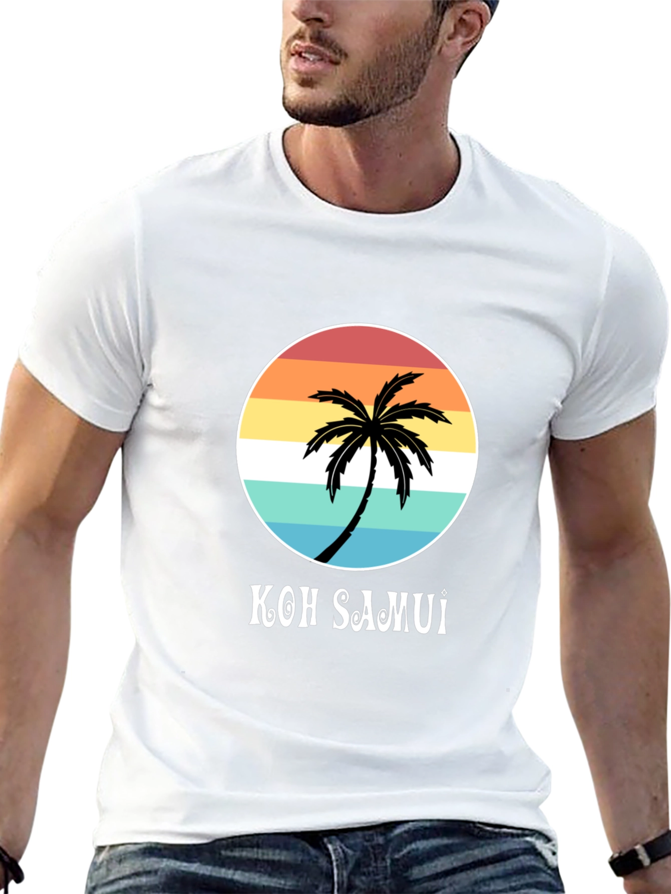 Koh Samui Palm Tree Graphic T-Shirt - Island Style