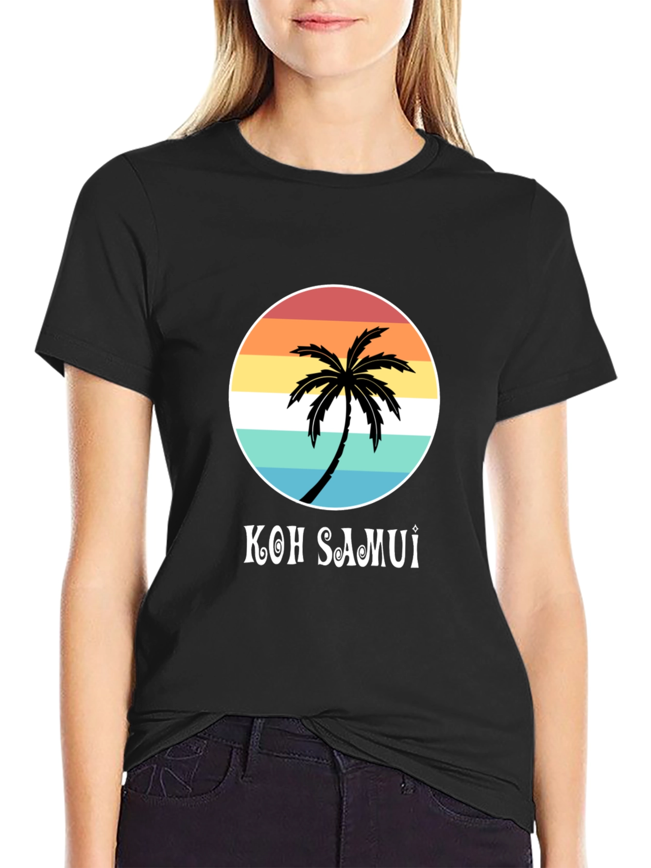 Koh Samui Palm Tree Graphic T-Shirt - Island Style