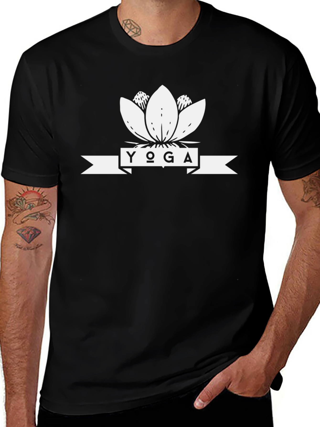 Yoga Lotus Flower T-Shirt - Stylish Meditative Design