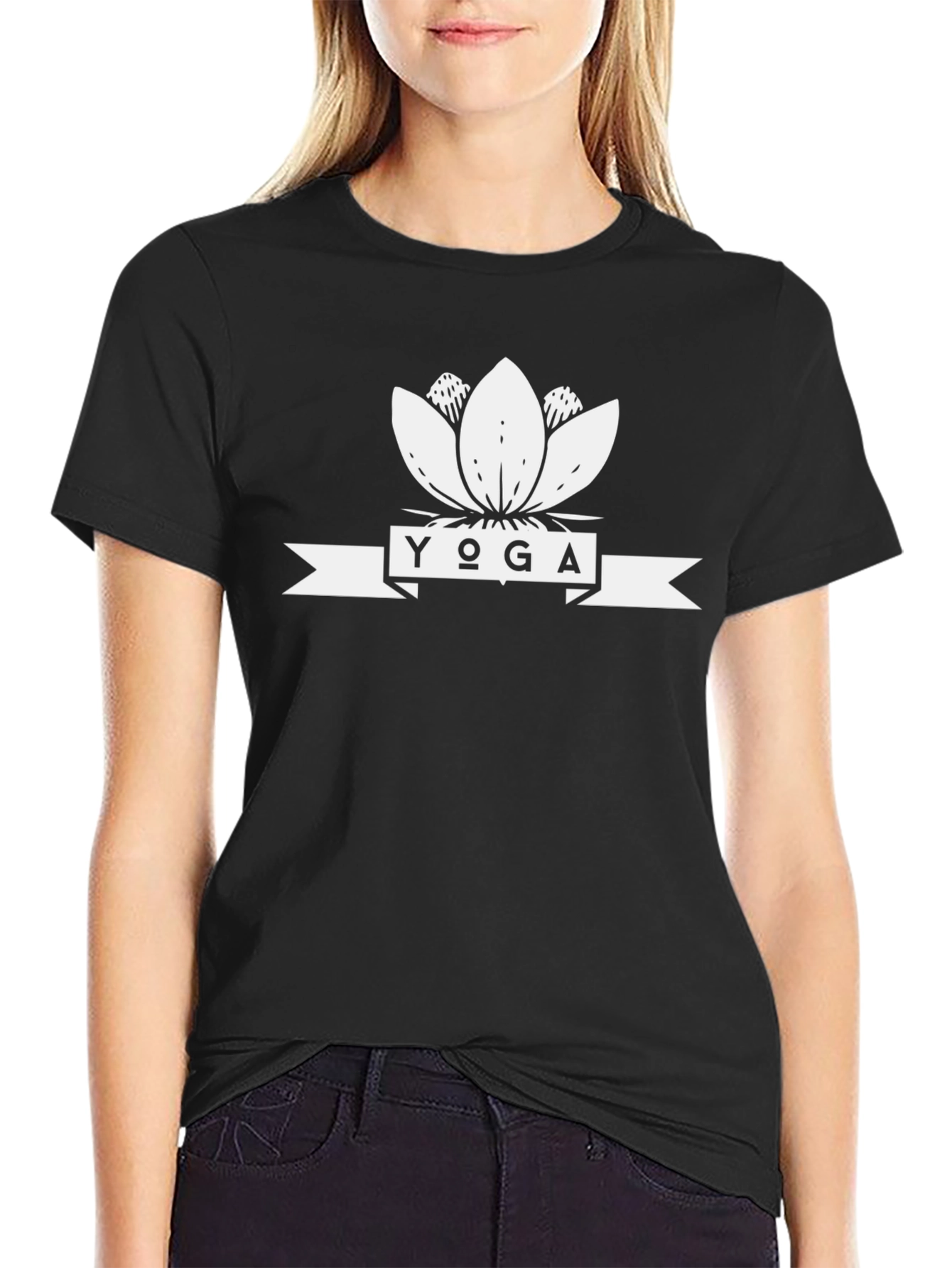 Yoga Lotus Flower T-Shirt - Stylish Meditative Design