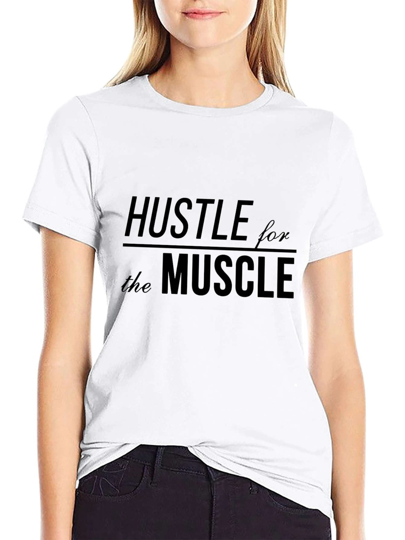 Hustle for the Muscle Graphic Tee - Black