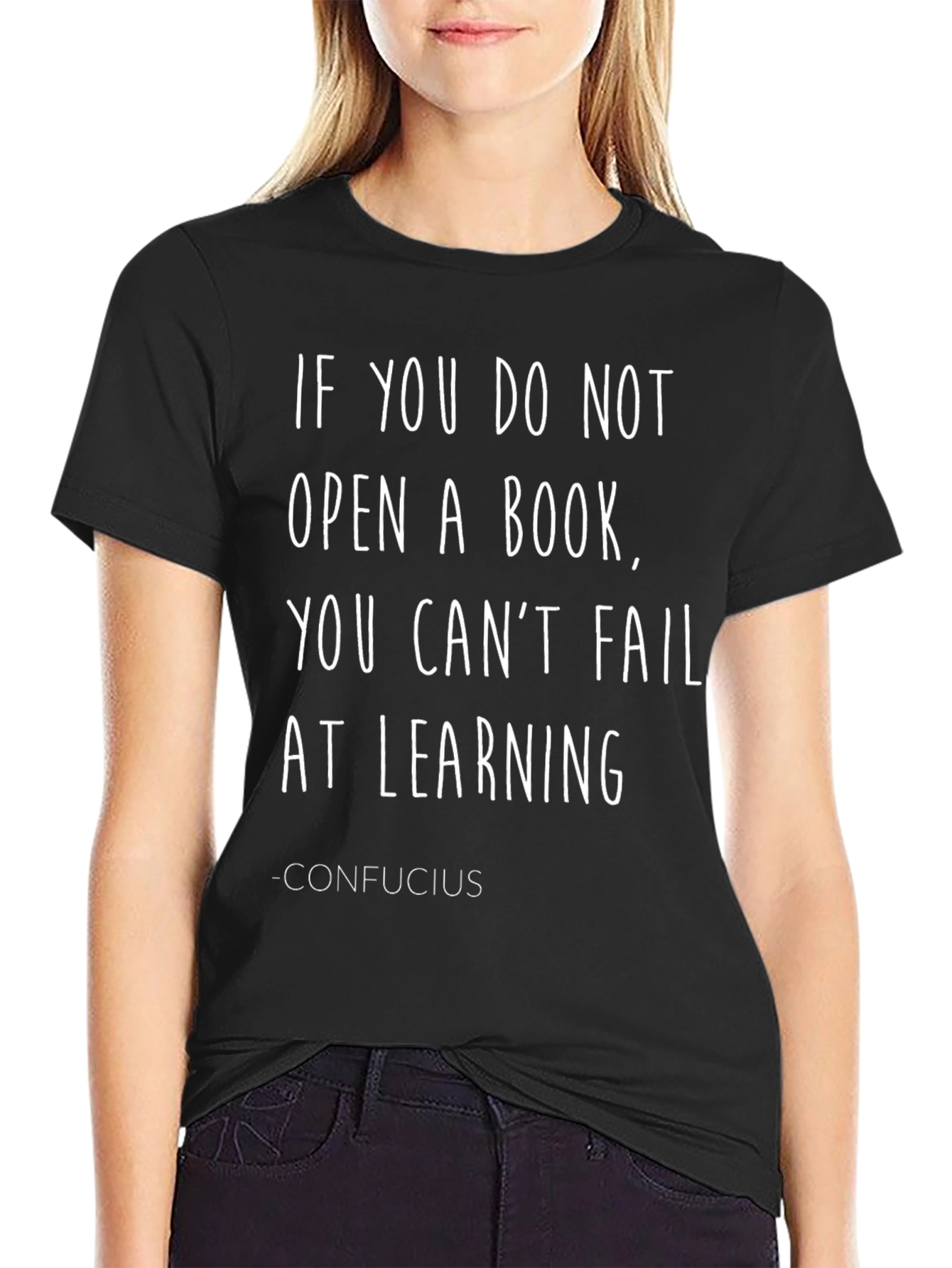 Confucius Quote Graphic Print T-Shirt