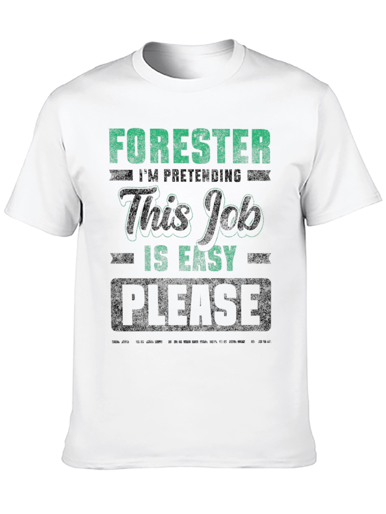 Forester Pretending Job is Easy Mens Black T-Shirt